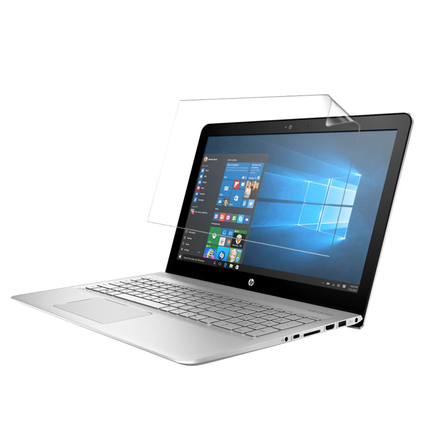 Hydrogel screen protector for HP ENVY 15 AS103NA laptop by 9eight5, showing a close-up of the clear, flexible protective layer.