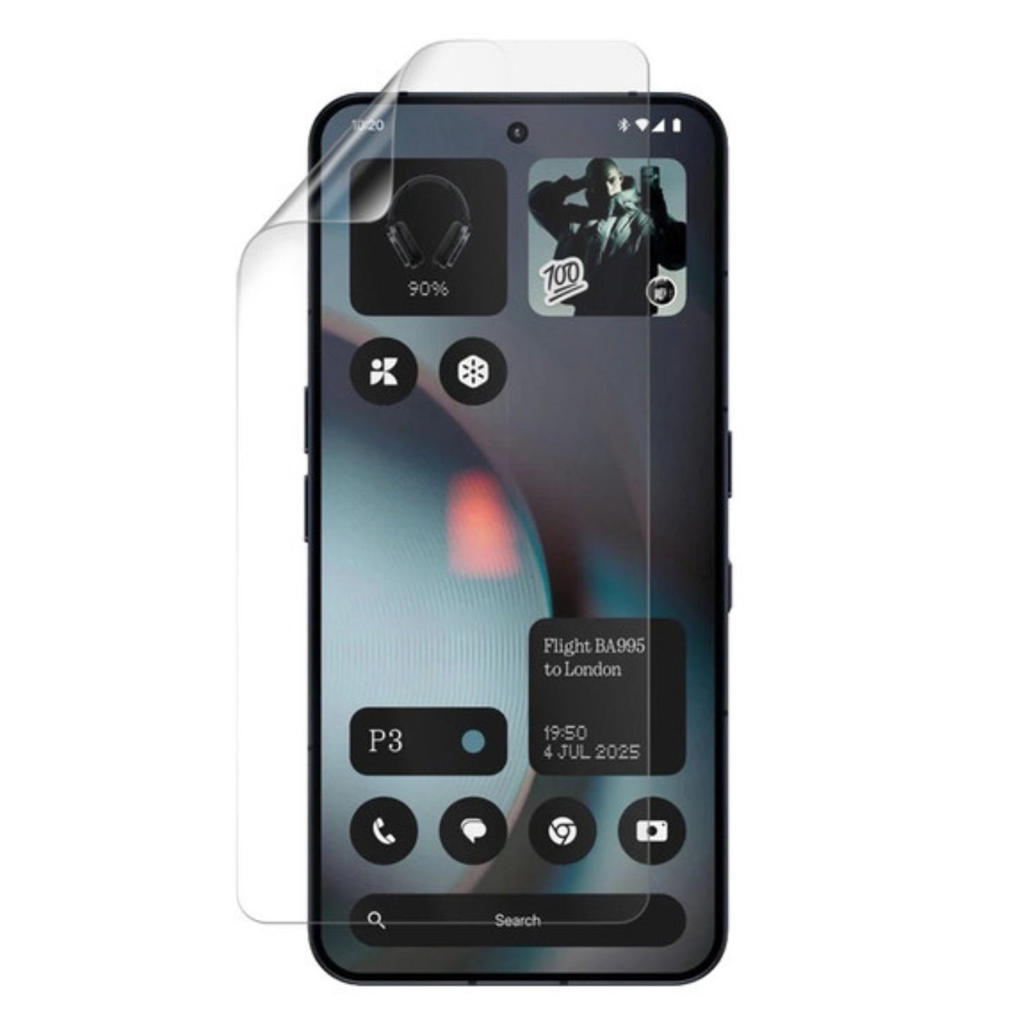 Two clear Hydrogel Screen Protectors for Nothing Phone 3 by 9eight5, showing smooth, transparent surface with precise edges.