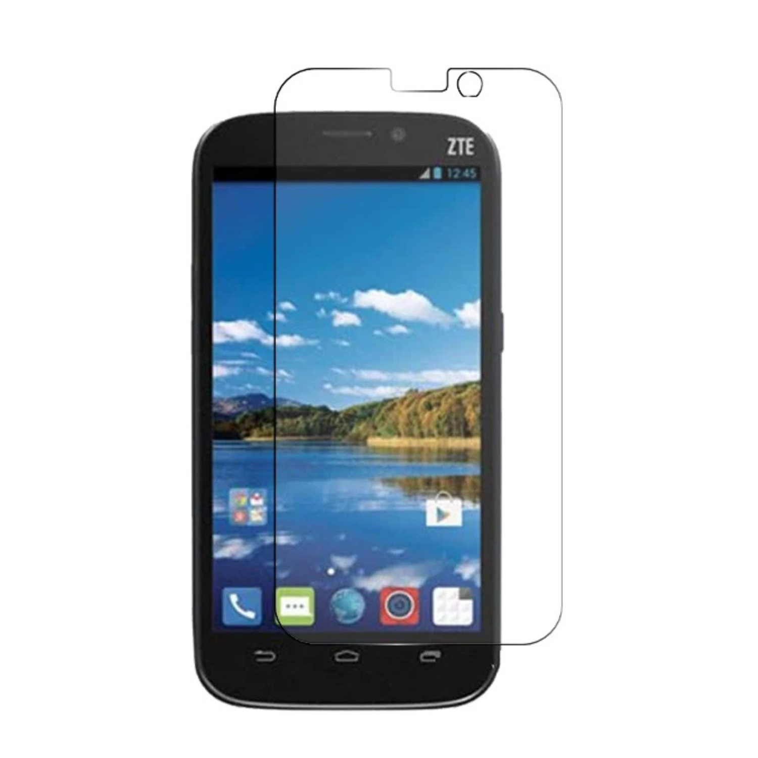 Two clear hydrogel screen protectors for ZTE Grand X Plus Z826 by 9eight5, shown in the image.