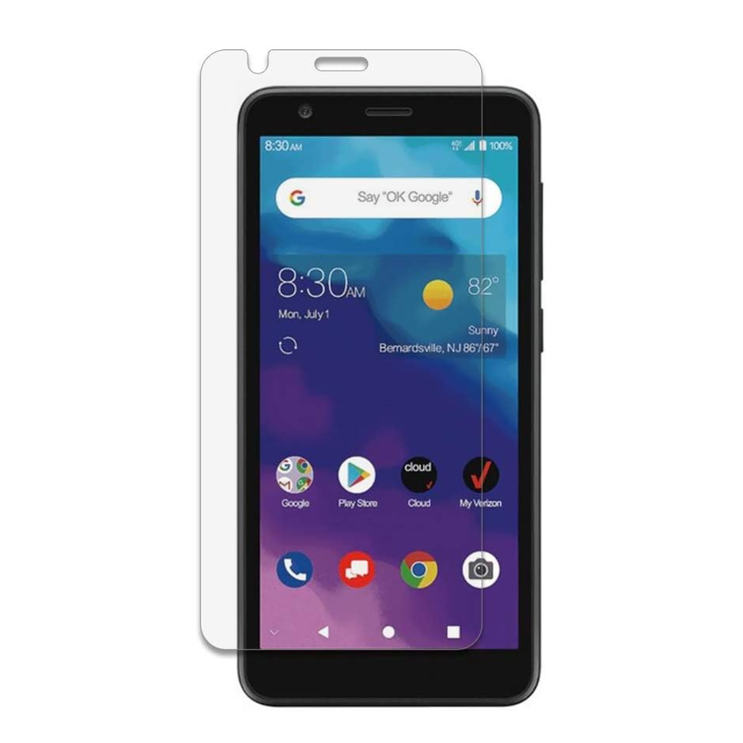 Two clear hydrogel screen protectors for ZTE Blade Vantage 2 by 9eight5, shown in packaging with cutouts for camera and ports.