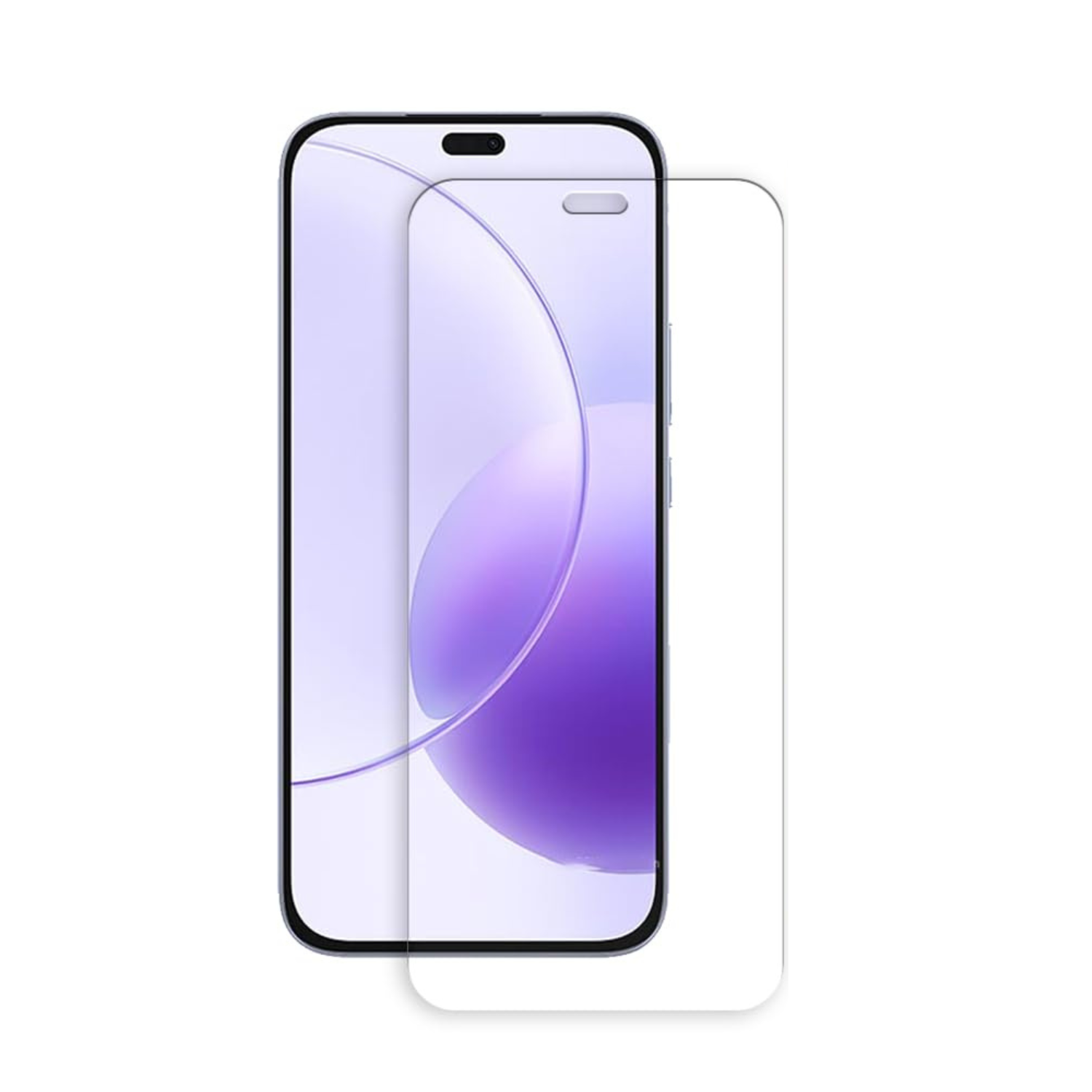 9eight5 Hydrogel screen protector for Honor X70i, showing the transparent, flexible film covering the phone screen naturally.