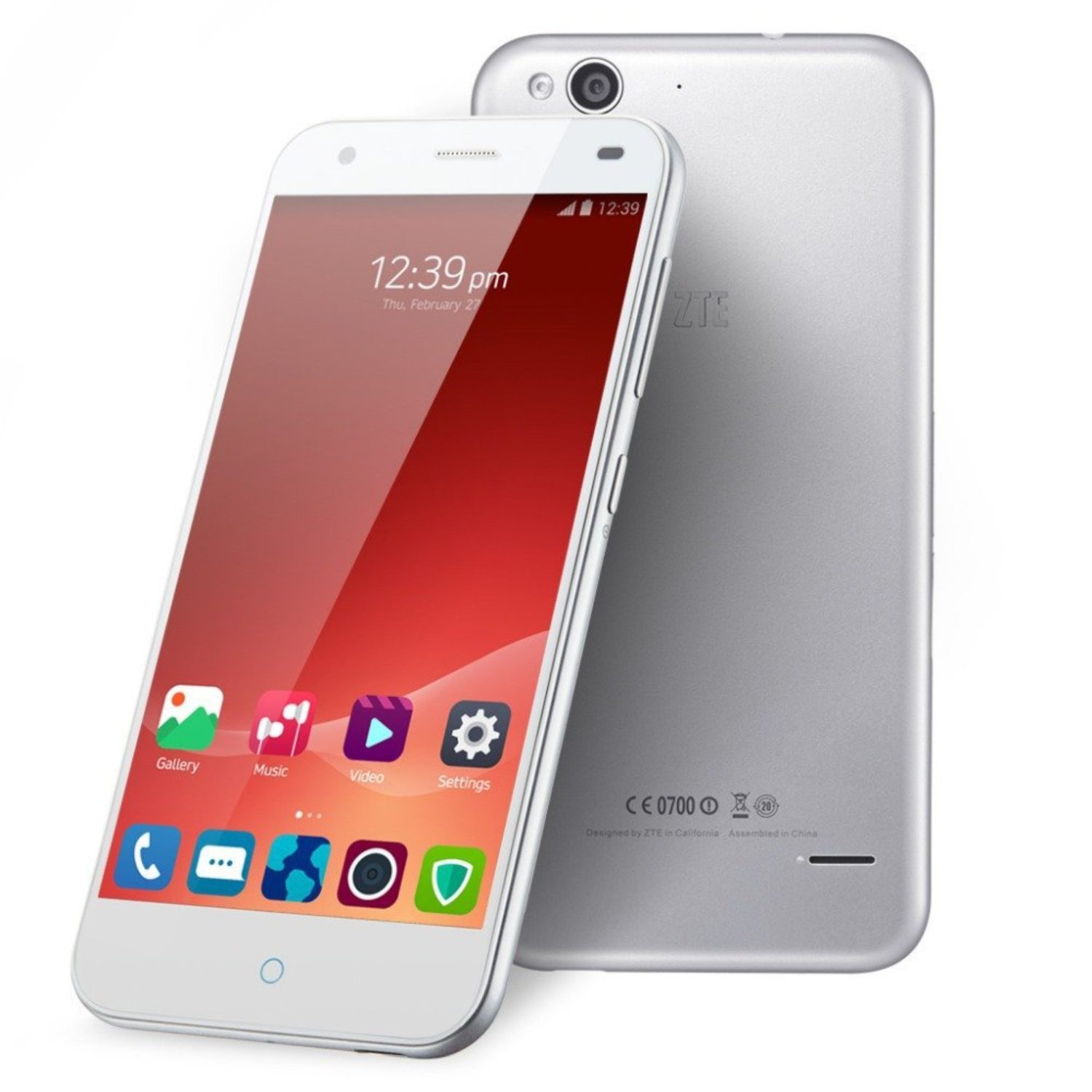 9eight5 Hydrogel Screen Protector for ZTE Blade S6 Plus, clear protective film covering the screen area.