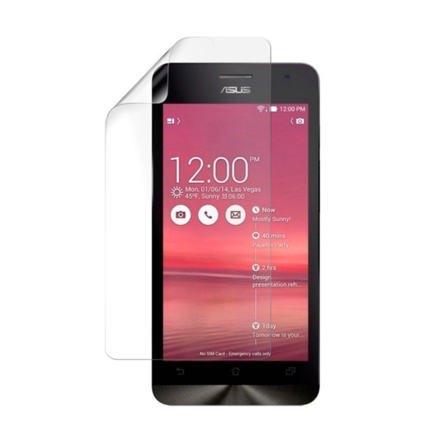 9eight5 hydrogel screen protector for Asus Zenfone 5 A500KL, clear and flexible cover for screen protection.