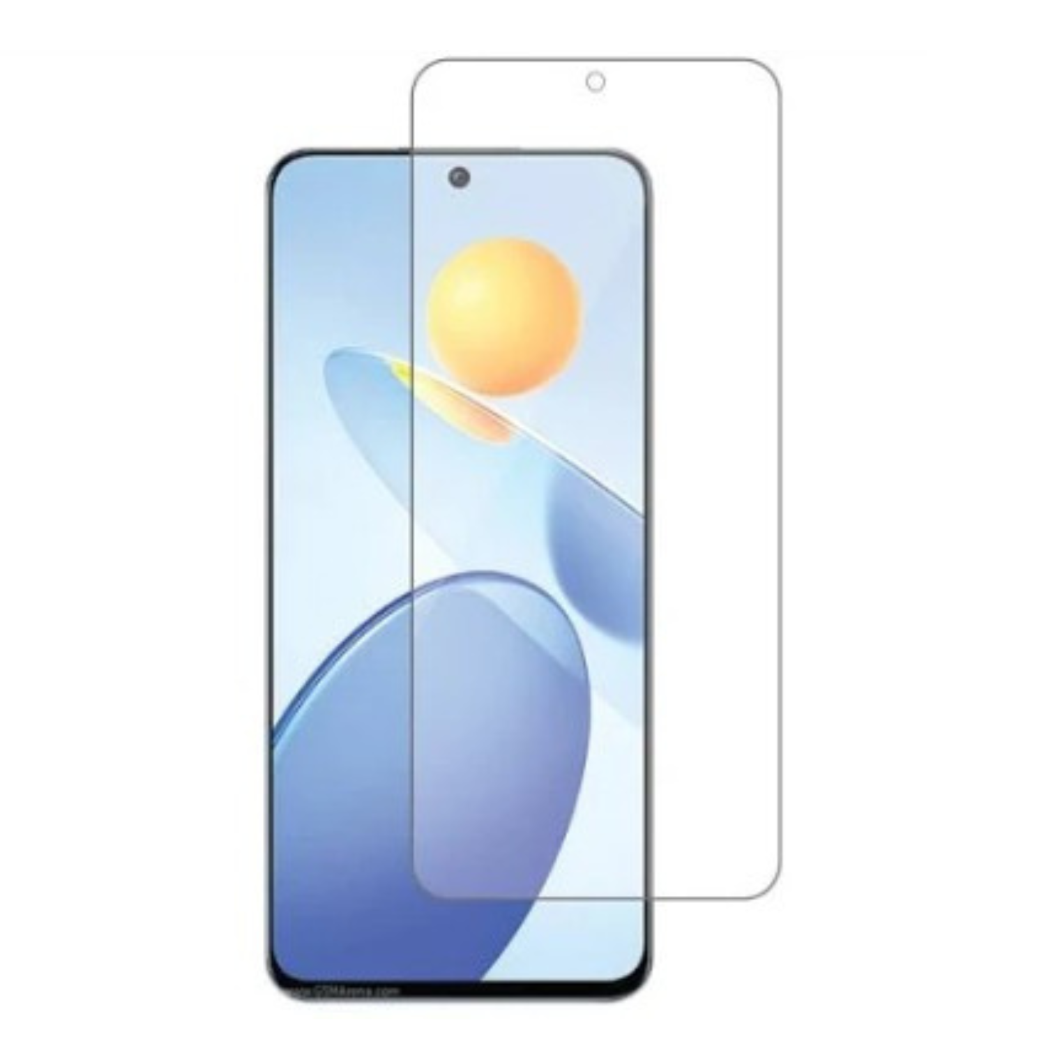 Hydrogel screen protector for Honor Play 7T Pro by 9eight5, showing the clear flexible sheet fitting over the phone screen.