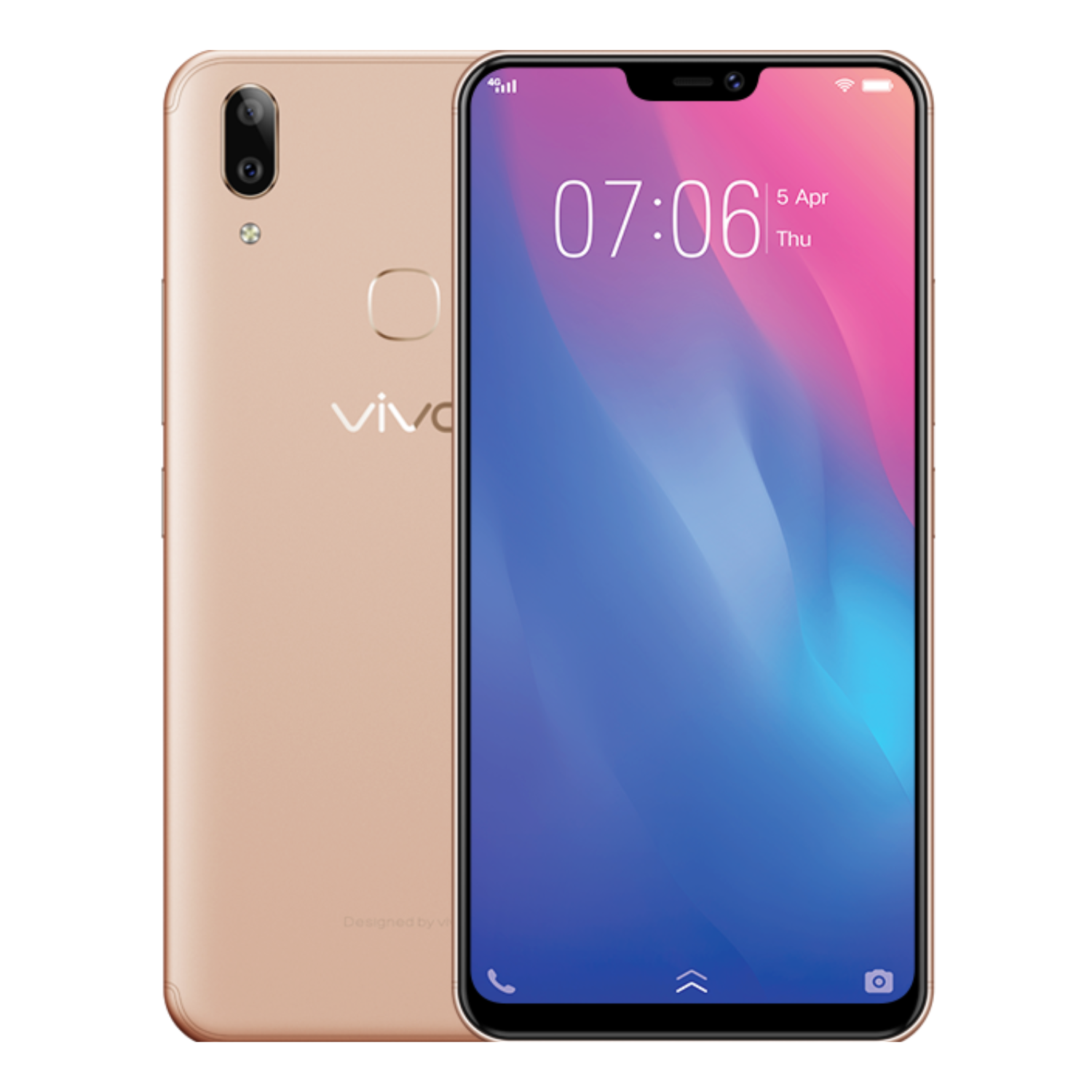 Two 9eight5 hydrogel screen protectors for Vivo V9 Youth, clear and flexible film to protect the phone screen from scratches and impact.