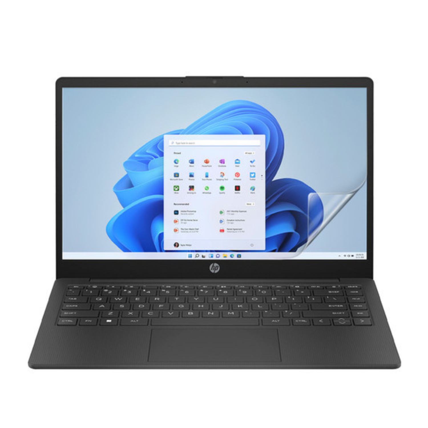 Two clear hydrogel screen protectors for HP 14 EM000 laptop by 9eight5, shown in a pack of two.
