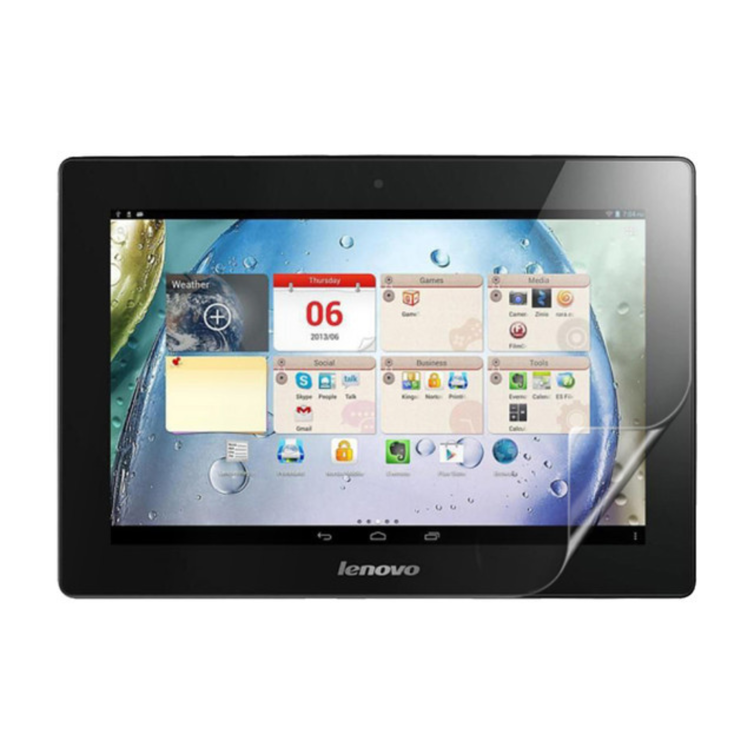 Hydrogel screen protector for Lenovo Idea Tab S6000 by 9eight5, showing the transparent film covering the tablet screen.