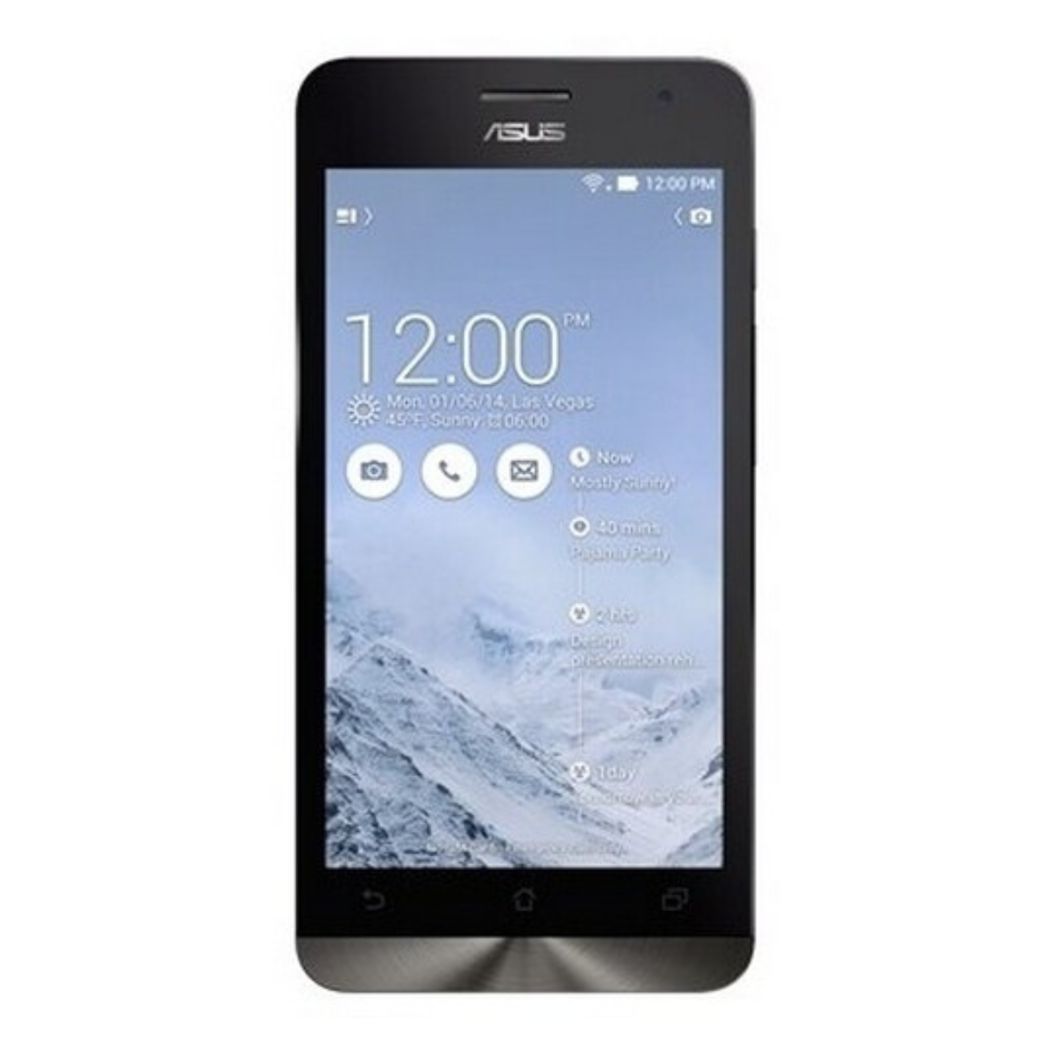 Two clear hydrogel screen protectors for Asus Zenfone 5 A500CG, branded 9eight5, shown in packaging.