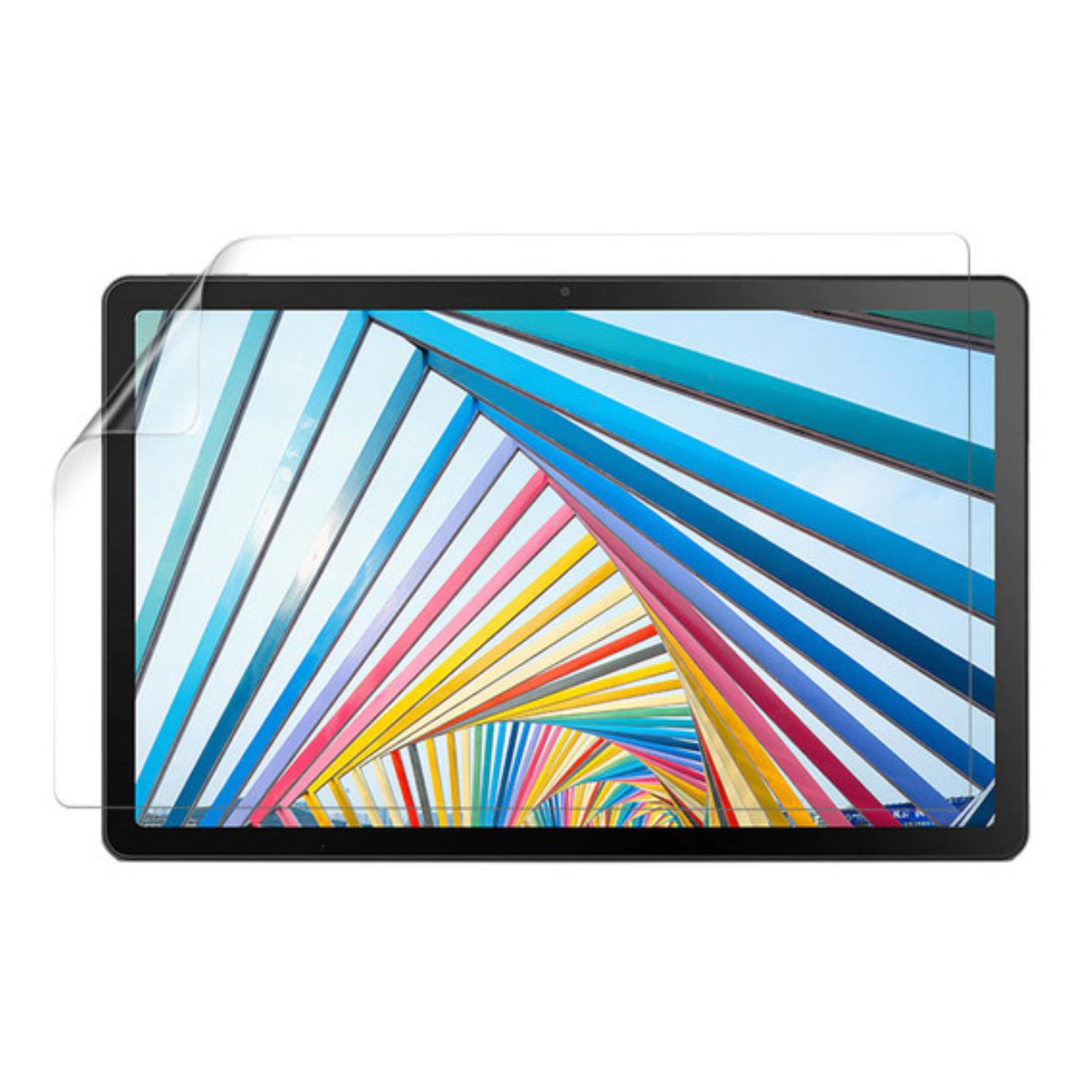 9eight5 Hydrogel screen protector for Lenovo M10 (Gen 3), showing a clear, flexible film covering the tablet screen.