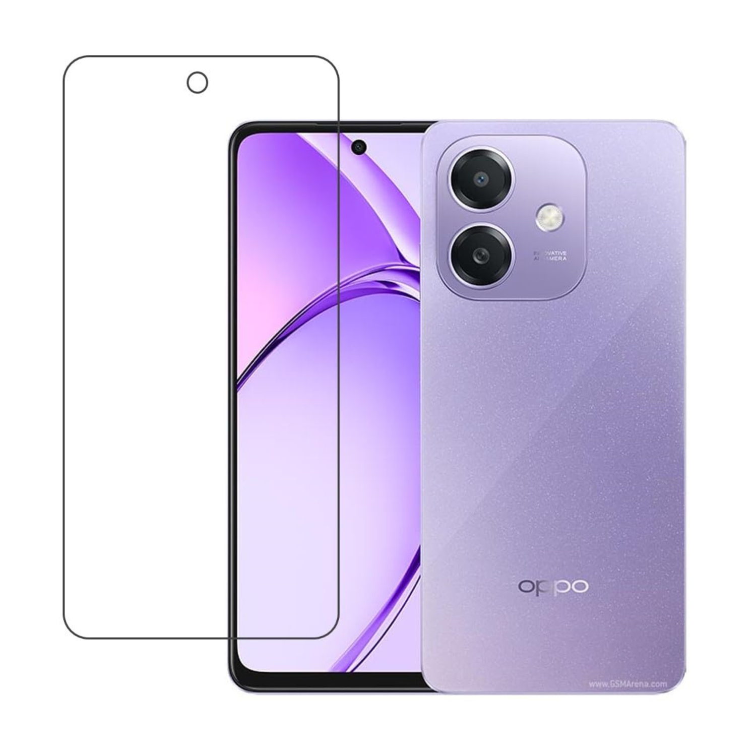 9eight5 Hydrogel Screen Protector for OPPO A3x 5G, showing a clear, flexible film fitting a smartphone screen for protection.