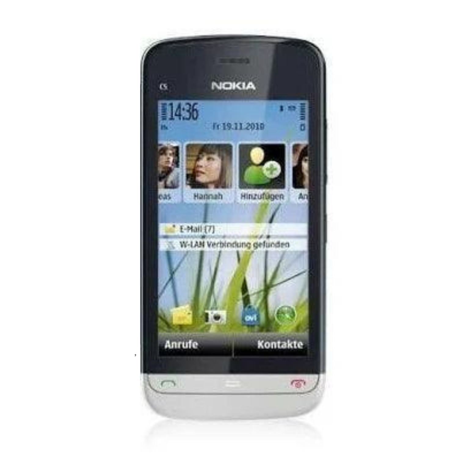 Two 9eight5 hydrogel screen protectors for Nokia C5-04 smartphone, showing clear transparent layers.