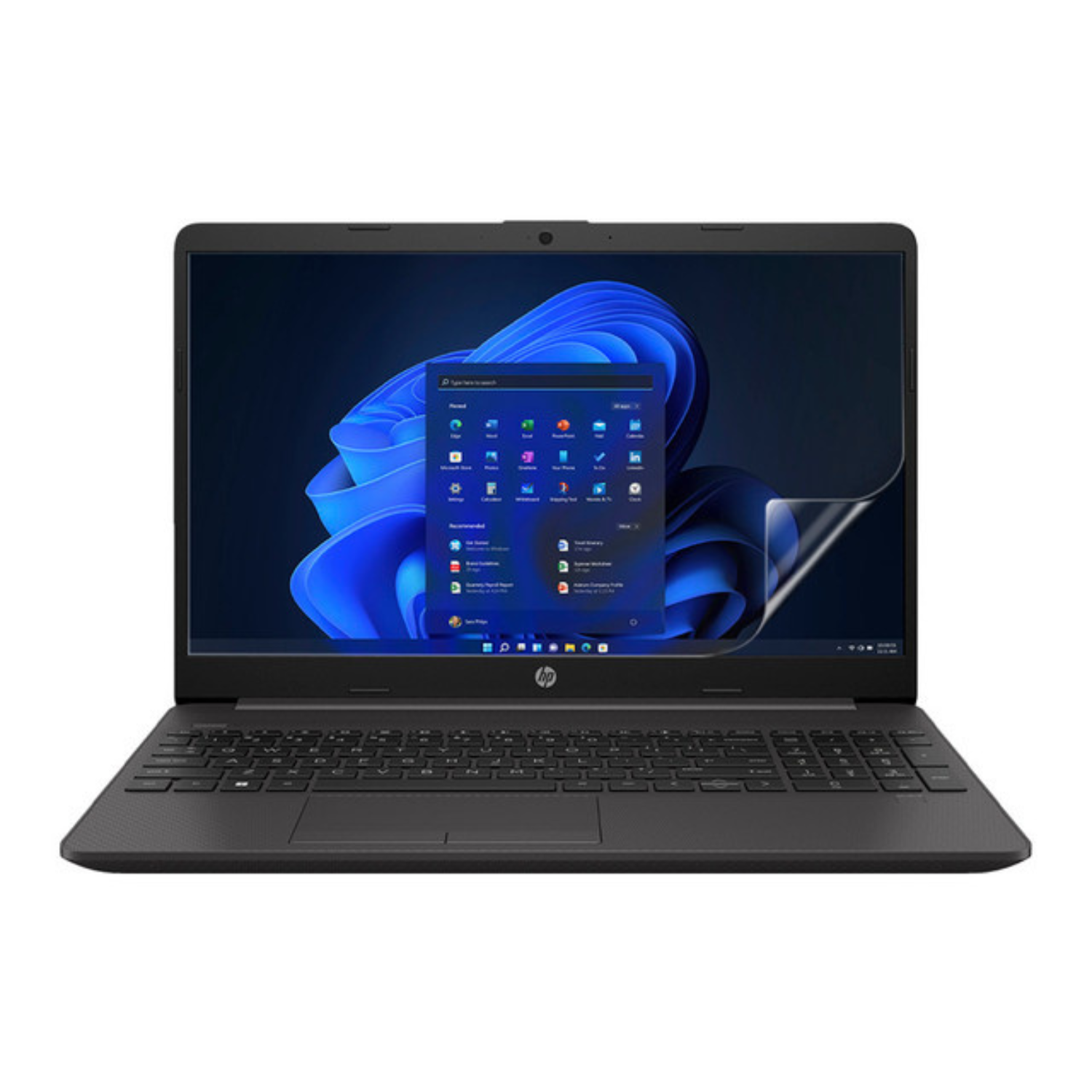 Hydrogel screen protector for HP 255 G9 laptop, 9eight5 brand, showing the clear, flexible protective layer in the image.