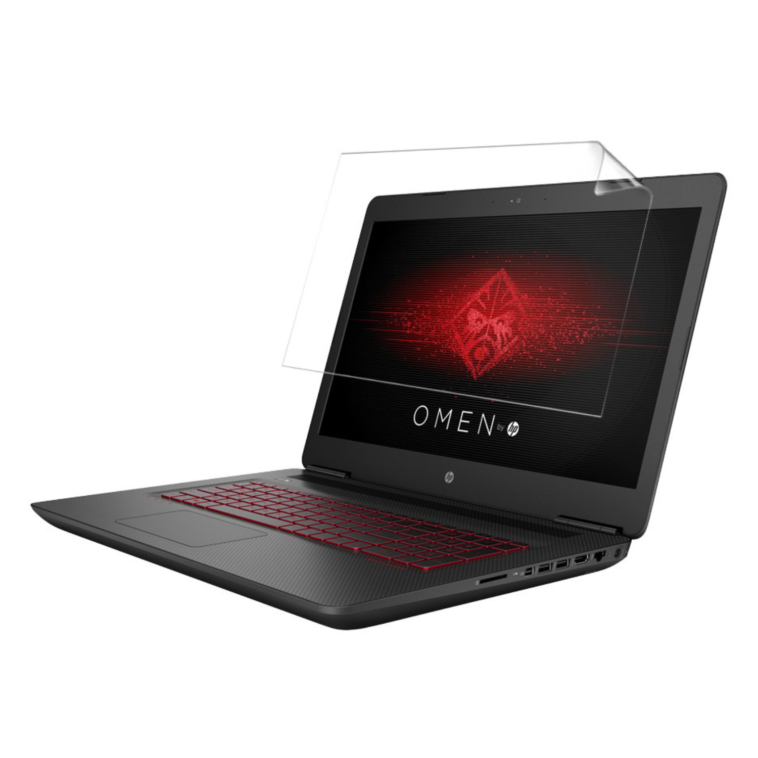 Hydrogel screen protector for HP OMEN 17 W102NA gaming laptop, featuring a clear, flexible shield from 9eight5.