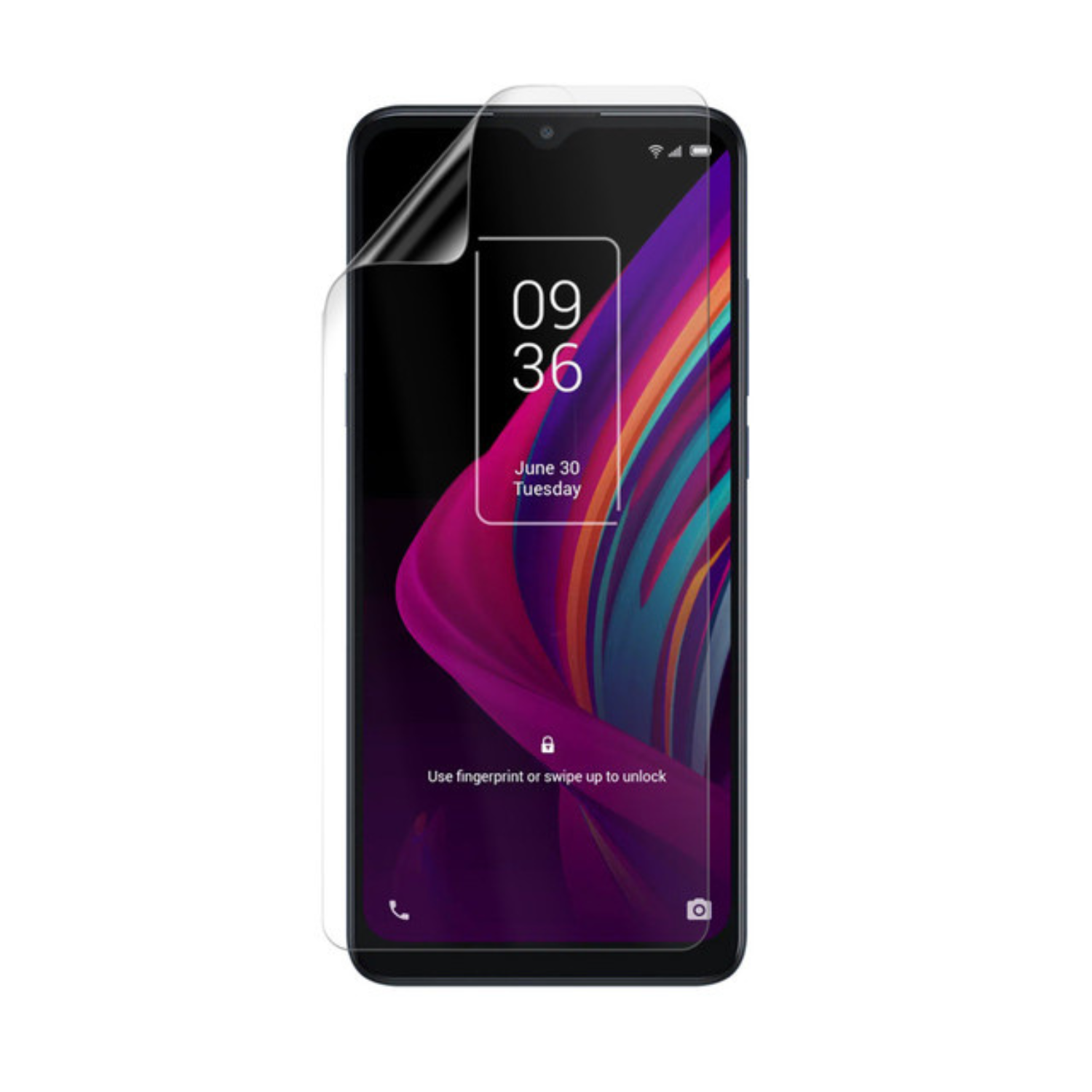 9eight5 Hydrogel screen protector for TCL 10 SE smartphone, clear protective layer covering the screen