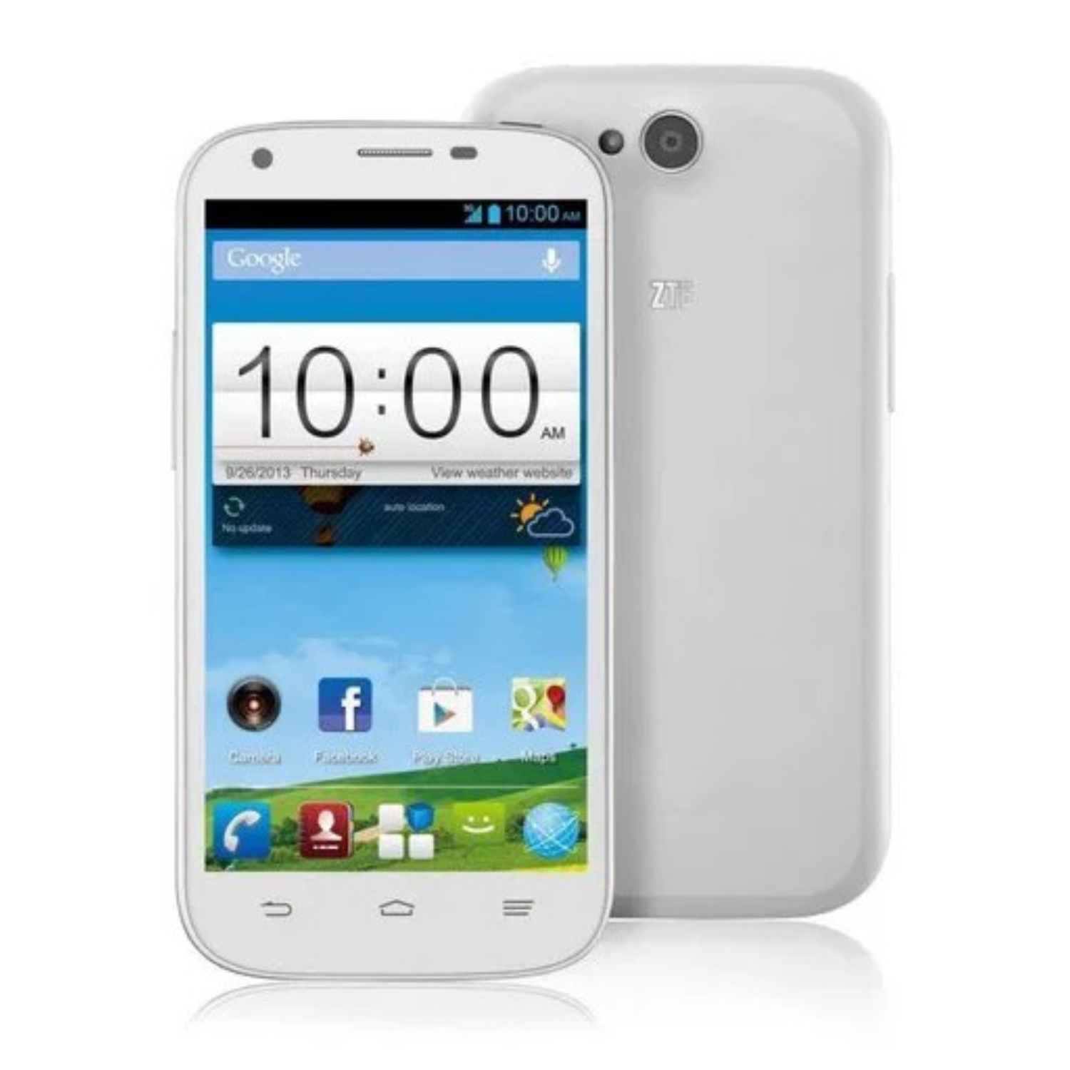Two 9eight5 hydrogel screen protectors for ZTE Blade Q, showing clear, flexible film covers for screen protection.