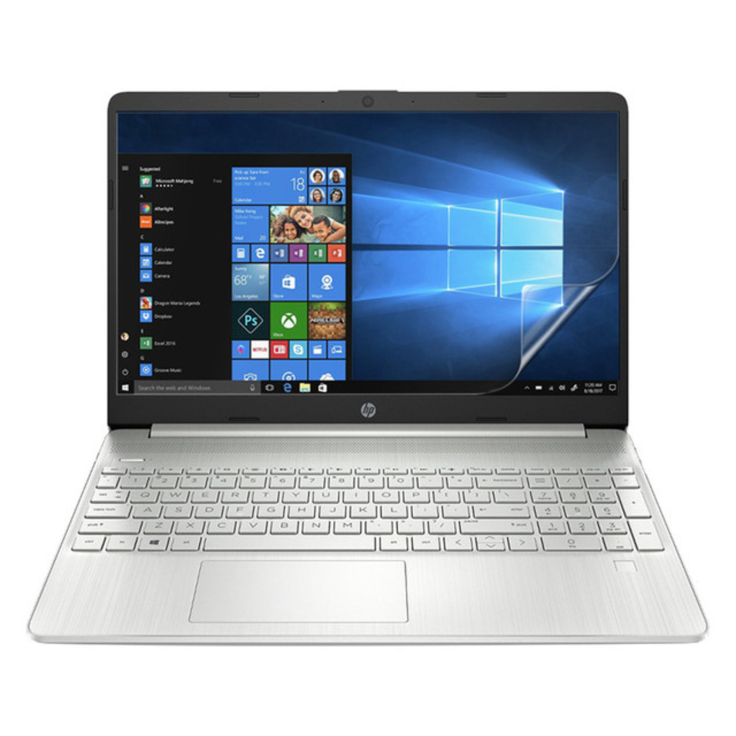 Hydrogel screen protector for HP 15S FQ2016NA laptop, transparent and smooth, by 9eight5, designed to protect the screen from scratches.