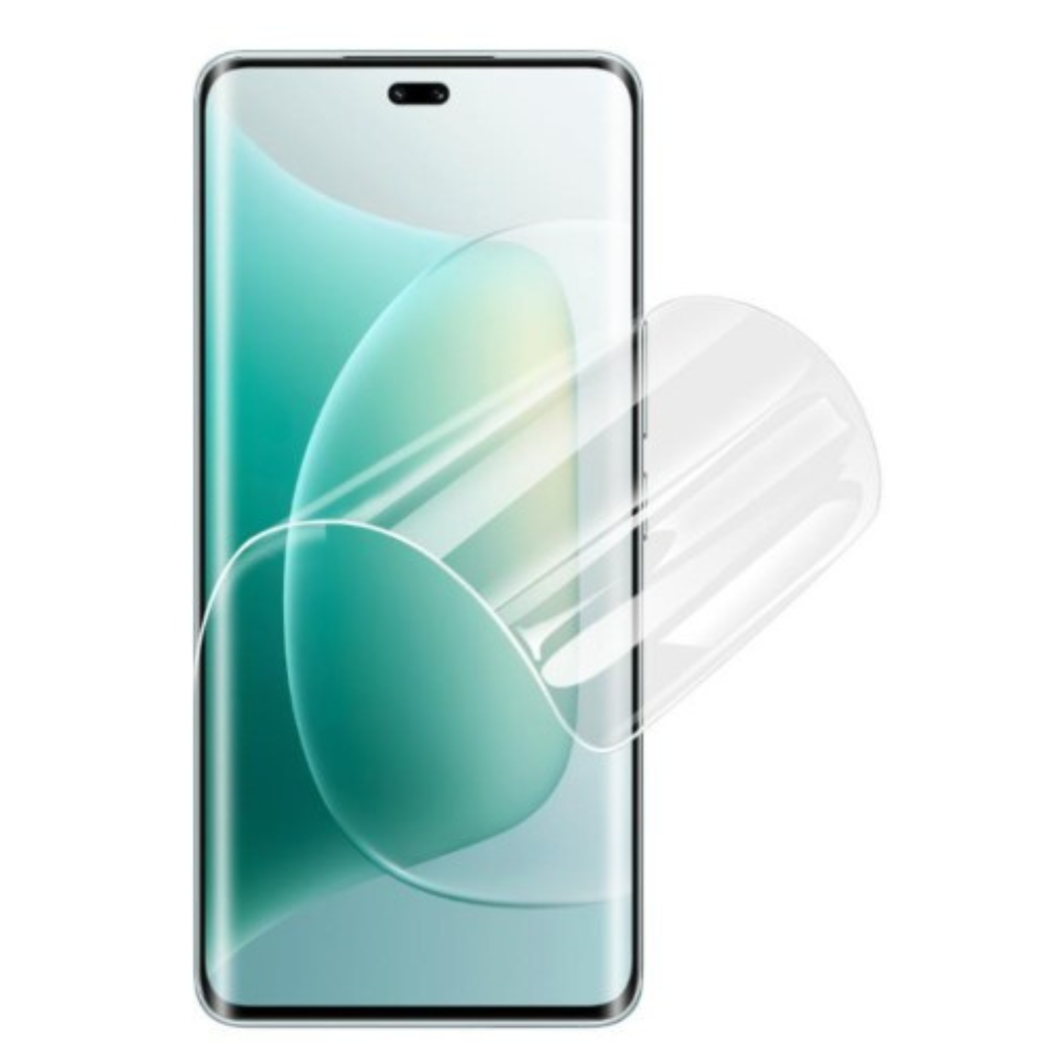 Hydrogel screen protector for Honor 300 Pro smartphone, showing a clear, flexible film designed to protect the screen.