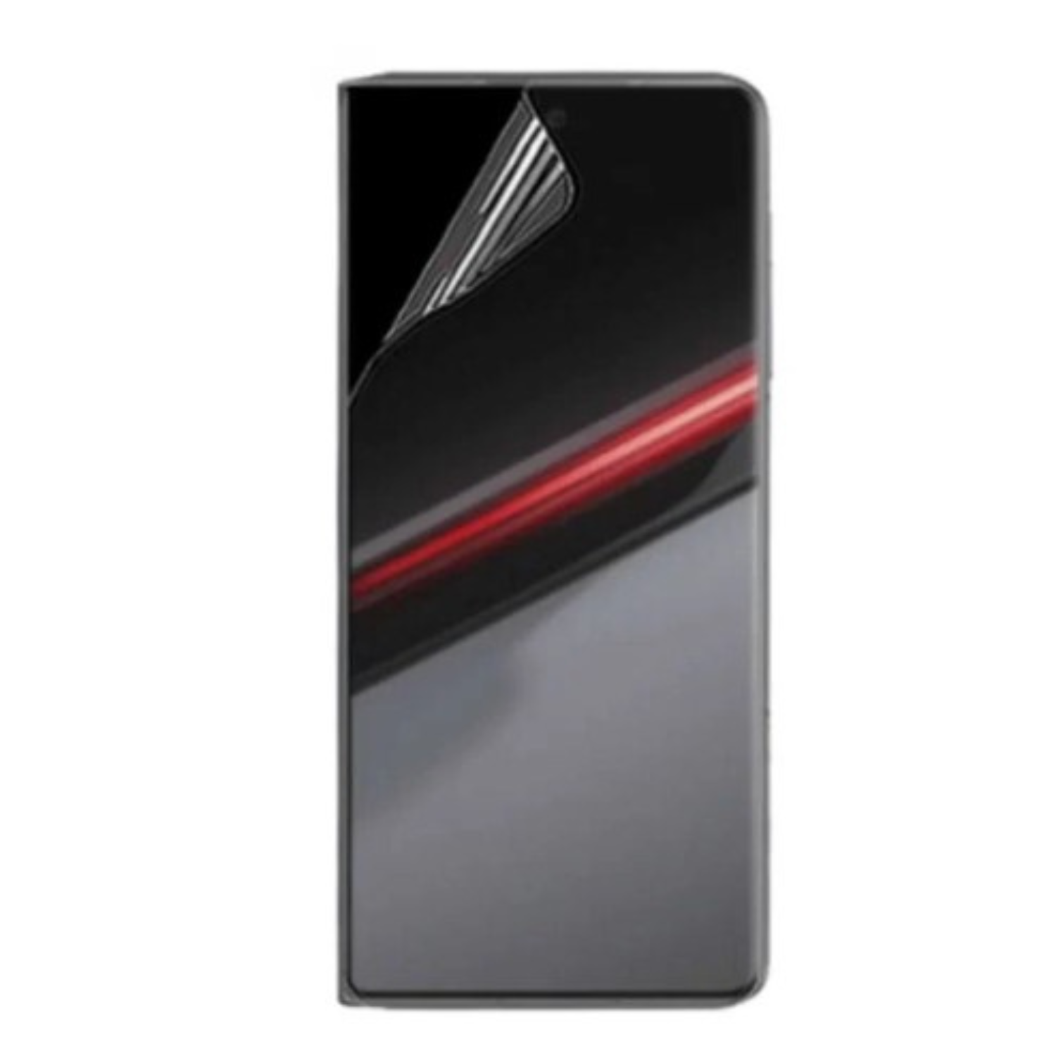 9eight5 Hydrogel screen protector for Honor Magic V2 RSR Porsche Design, showing a close-up of the protective film on the phone screen.