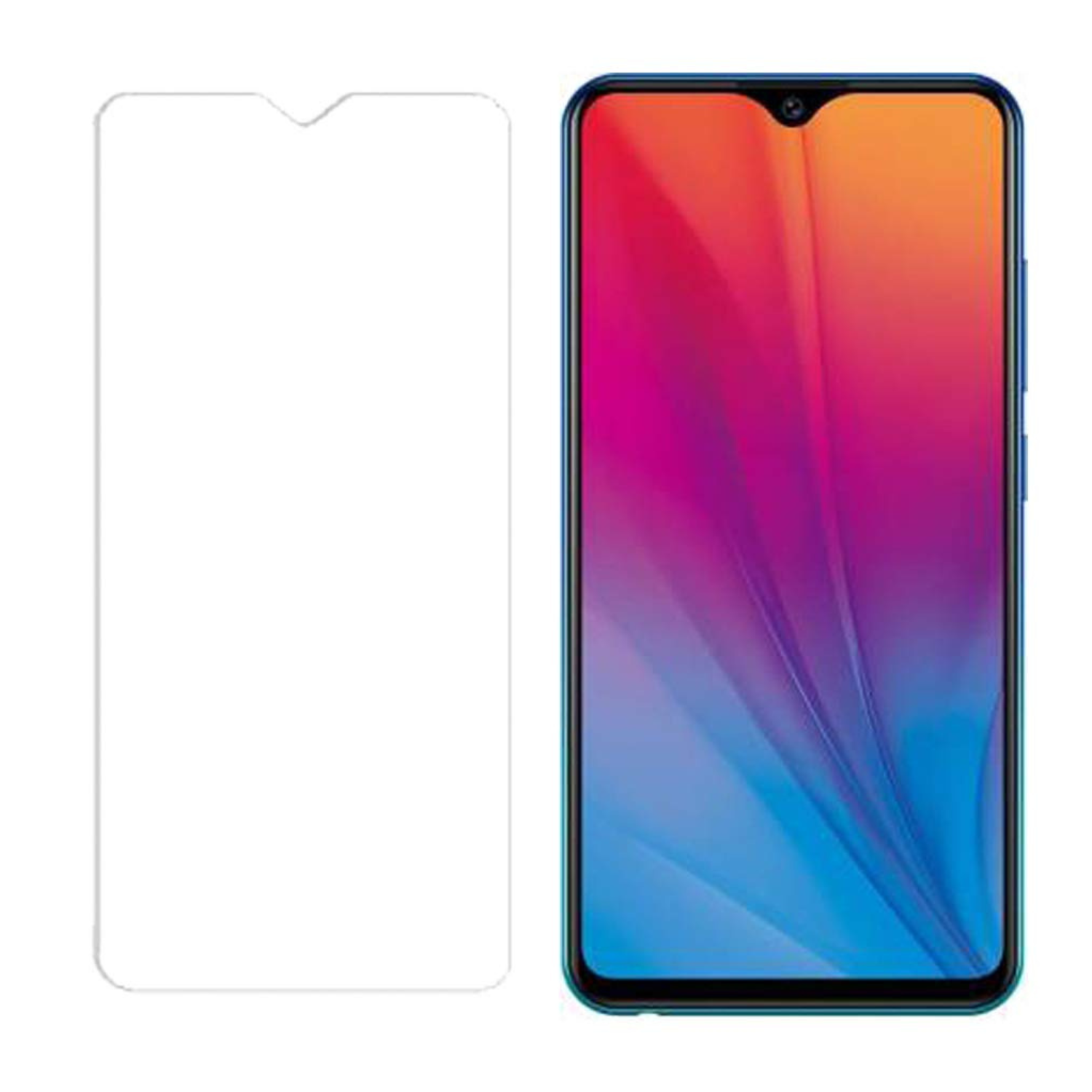 Hydrogel screen protector for Vivo Y91i by 9eight5, showing a clear, flexible film covering the phone's screen