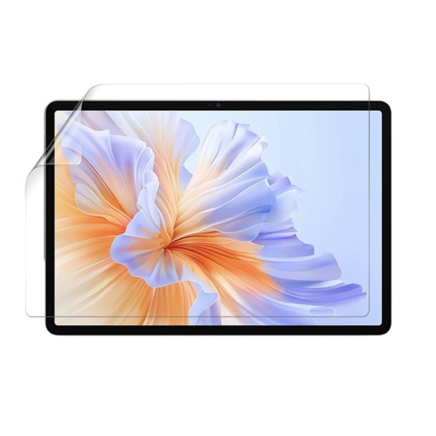 Two clear hydrogel screen protectors for Honor Pad V9 by 9eight5, shown with transparent film and application edges
