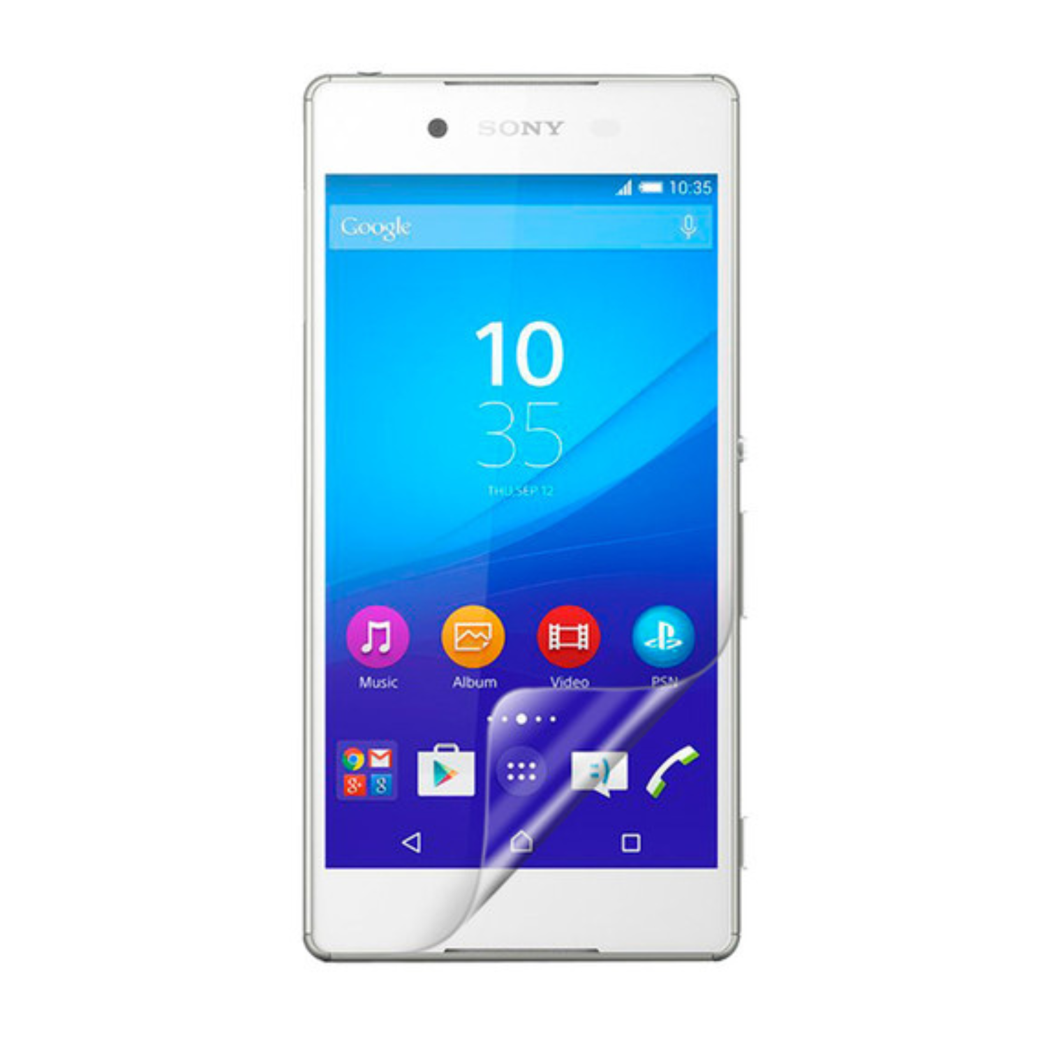 Two 9eight5 hydrogel screen protectors for Sony Xperia Z3+ Dual, shown in packaging with clear protective film.