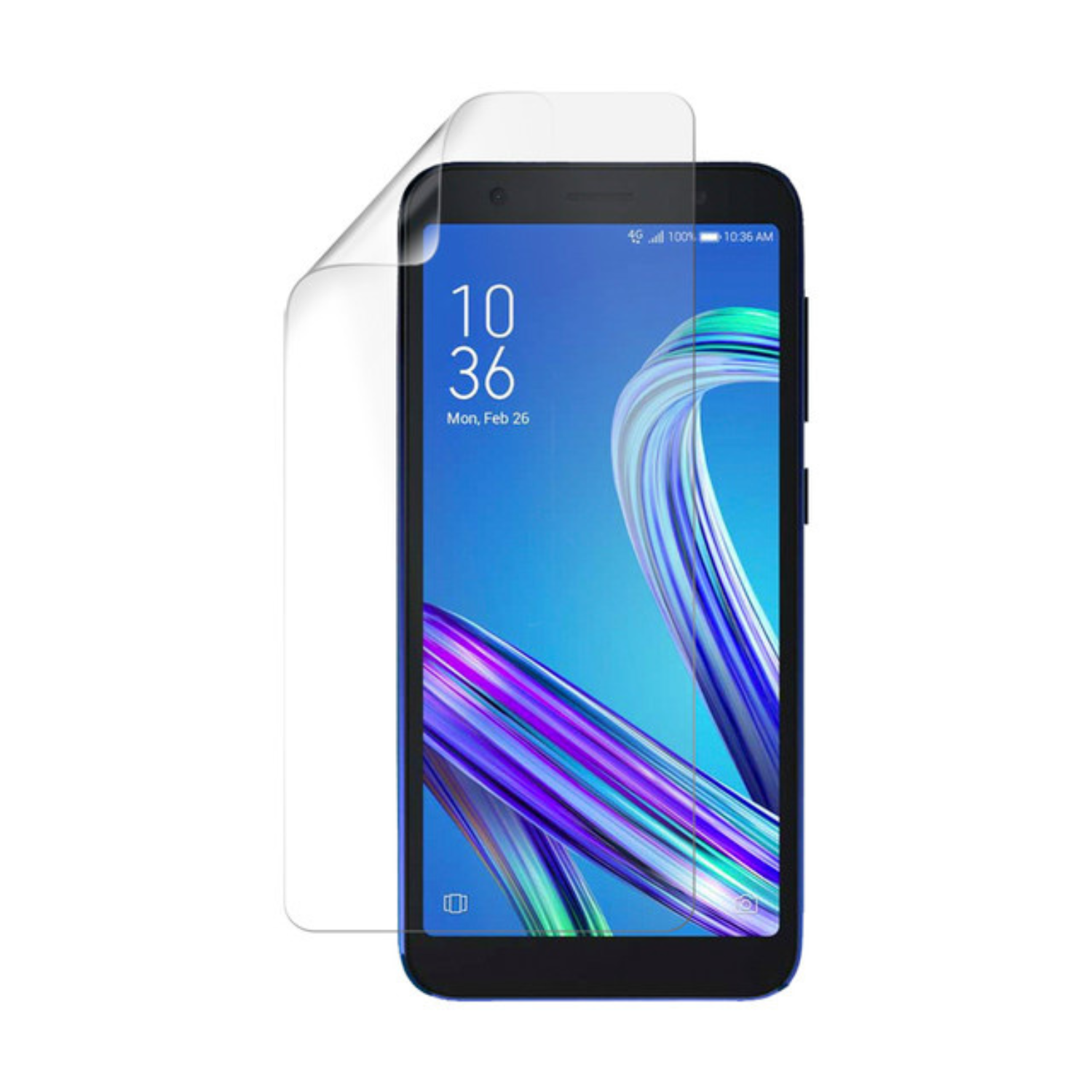 Two clear Hydrogel screen protectors for Asus Zenfone Live L2 by 9eight5, showing the flexible, transparent film in packaging.