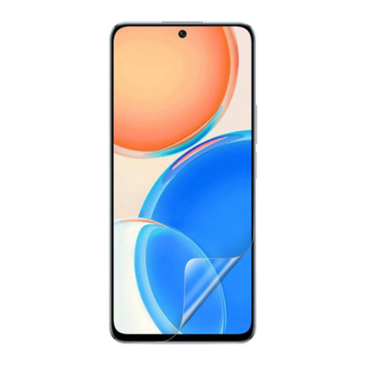 9eight5 Hydrogel screen protector for Honor X8, showing a transparent film covering the phone screen for protection and clarity.