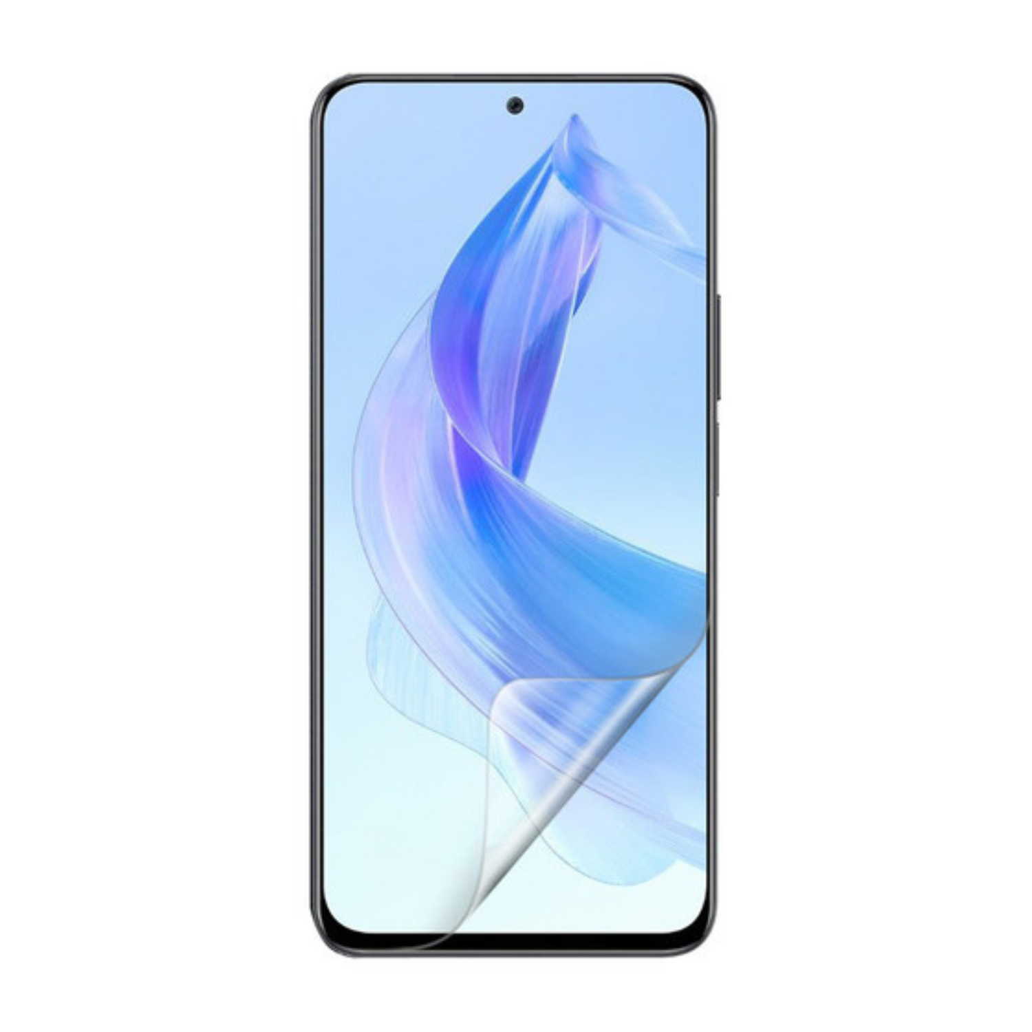 Clear Hydrogel Screen Protector for Honor X50i by 9eight5, showing a close-up of the protective film on the phone screen.
