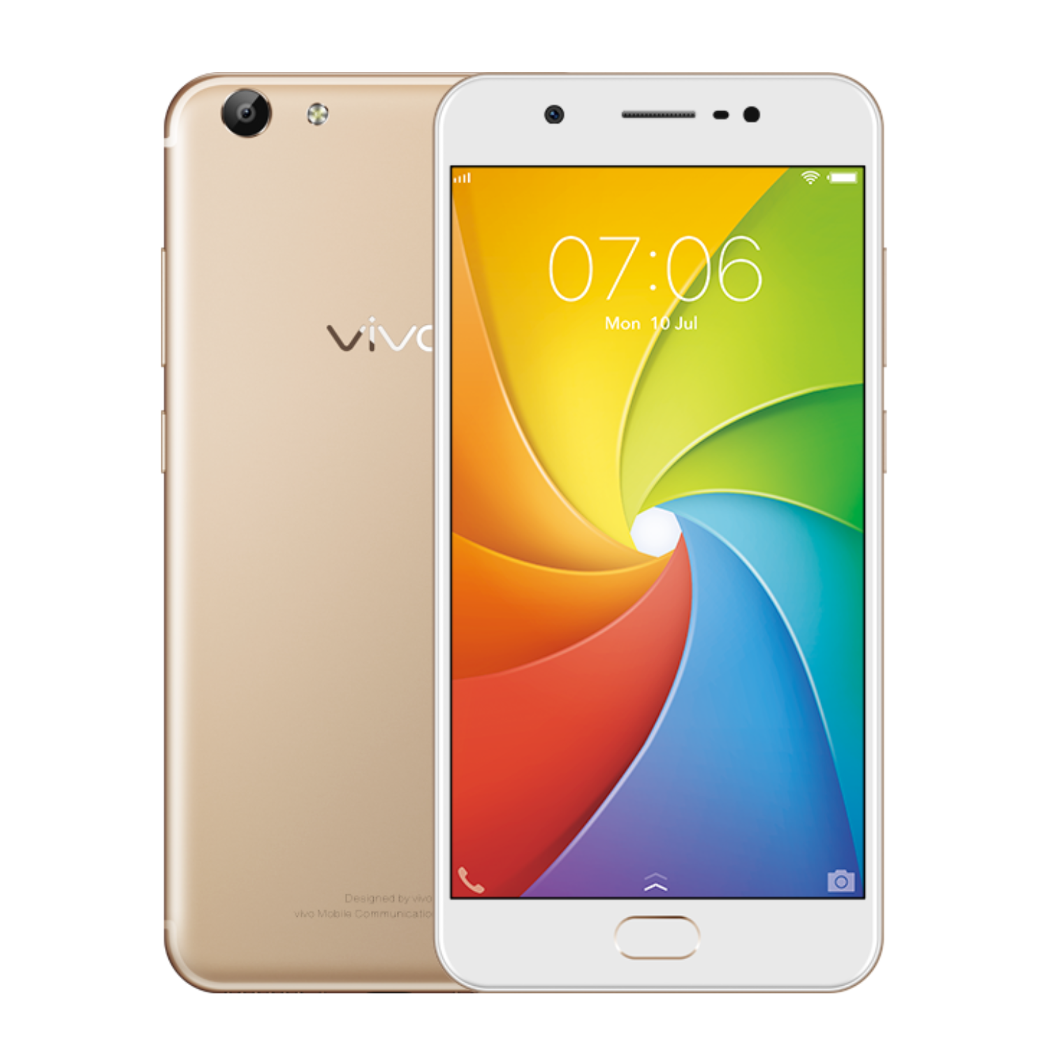 9eight5 Hydrogel screen protector for Vivo Y69, showing a clear, thin film fitting over the phone screen for protection and durability.