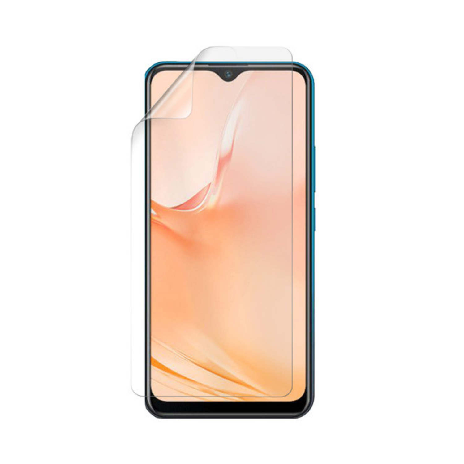 Hydrogel screen protector for Vivo Y12i by 9eight5, showing the clear, flexible film covering the phone screen.