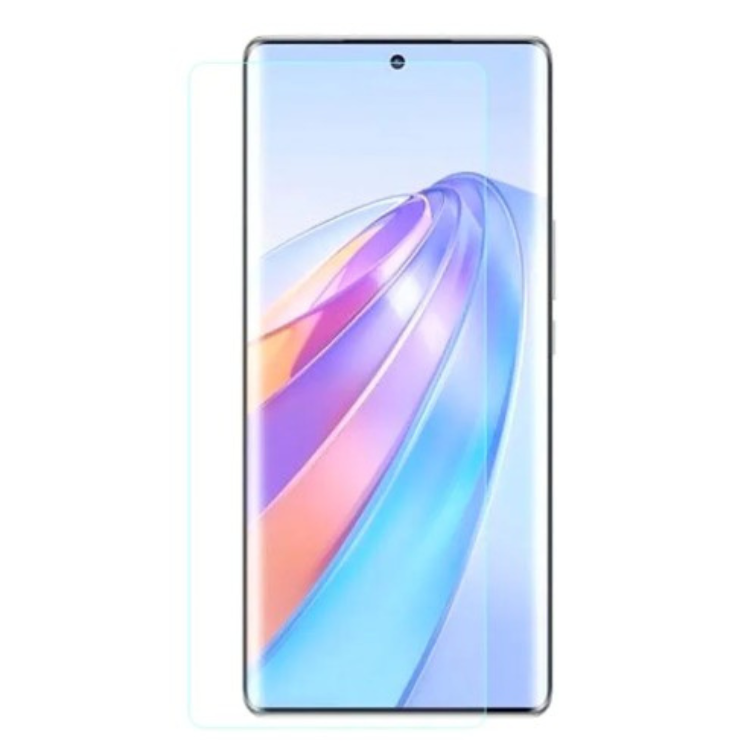 Two 9eight5 hydrogel screen protectors for Honor X40, transparent and flexible, providing scratch and impact protection.