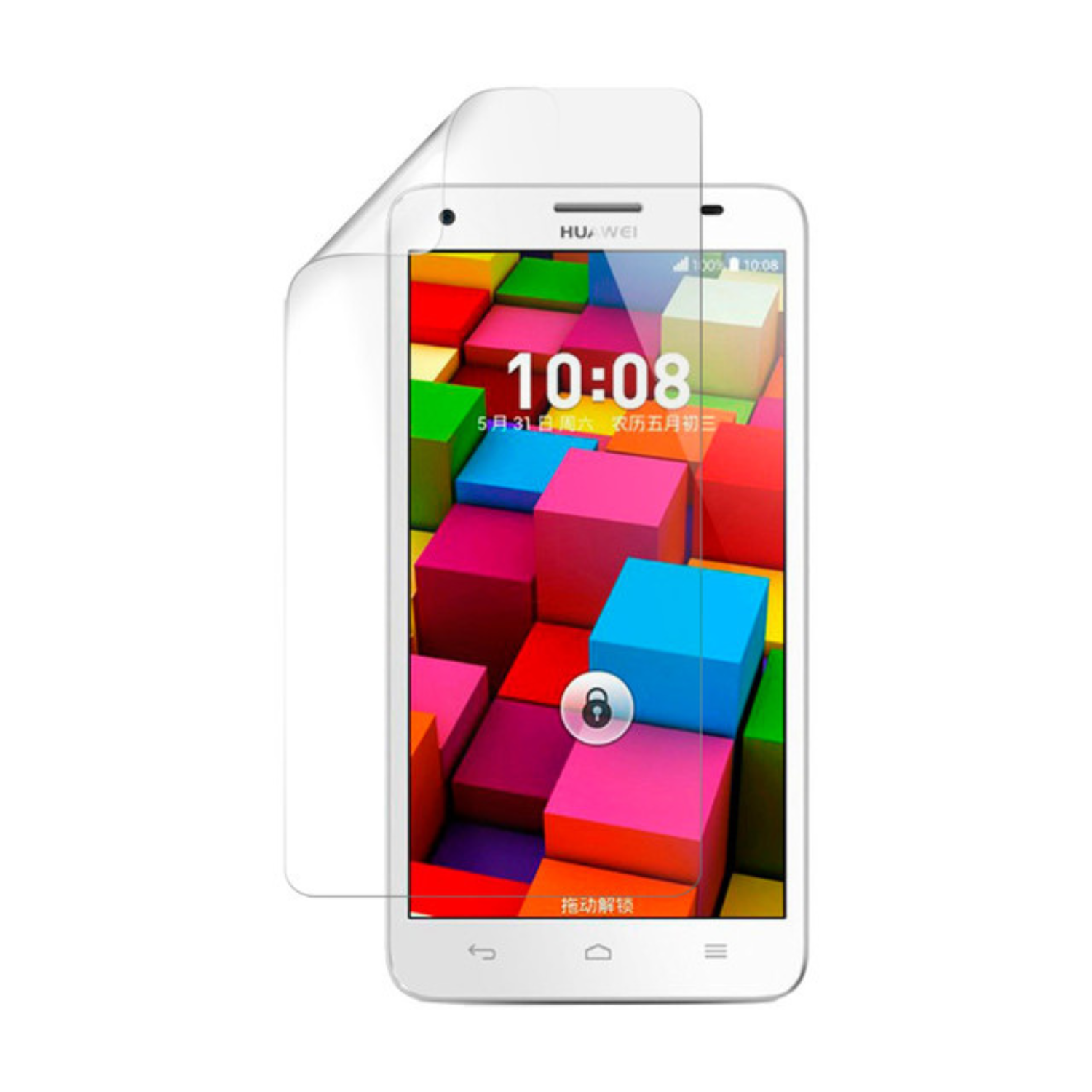 Hydrogel screen protector for Honor 3X Pro by 9eight5, showing a clear, flexible film designed to protect the phone screen.