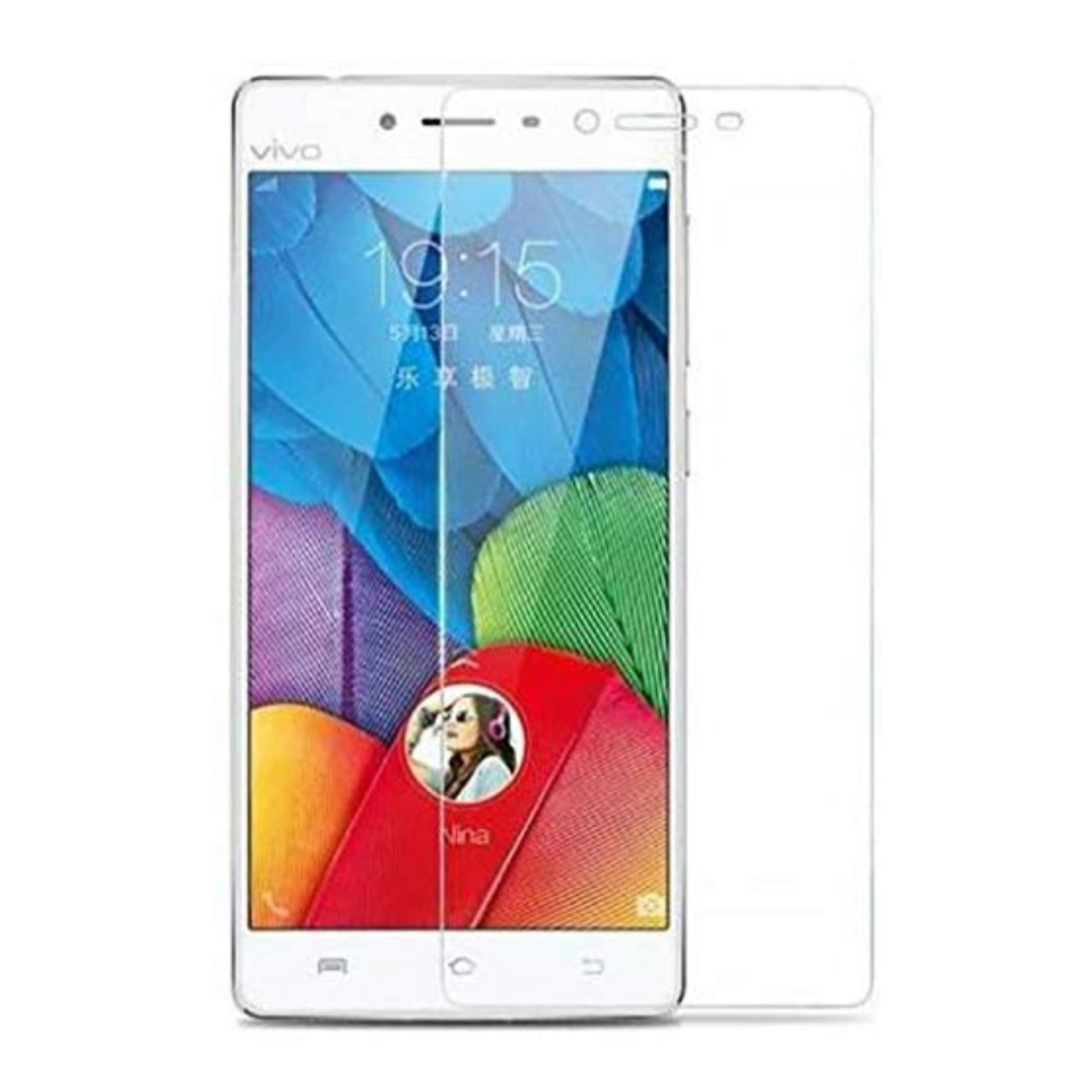 Two 9eight5 hydrogel screen protectors for Vivo Y25, showing clear, flexible film designed to protect the phone screen.