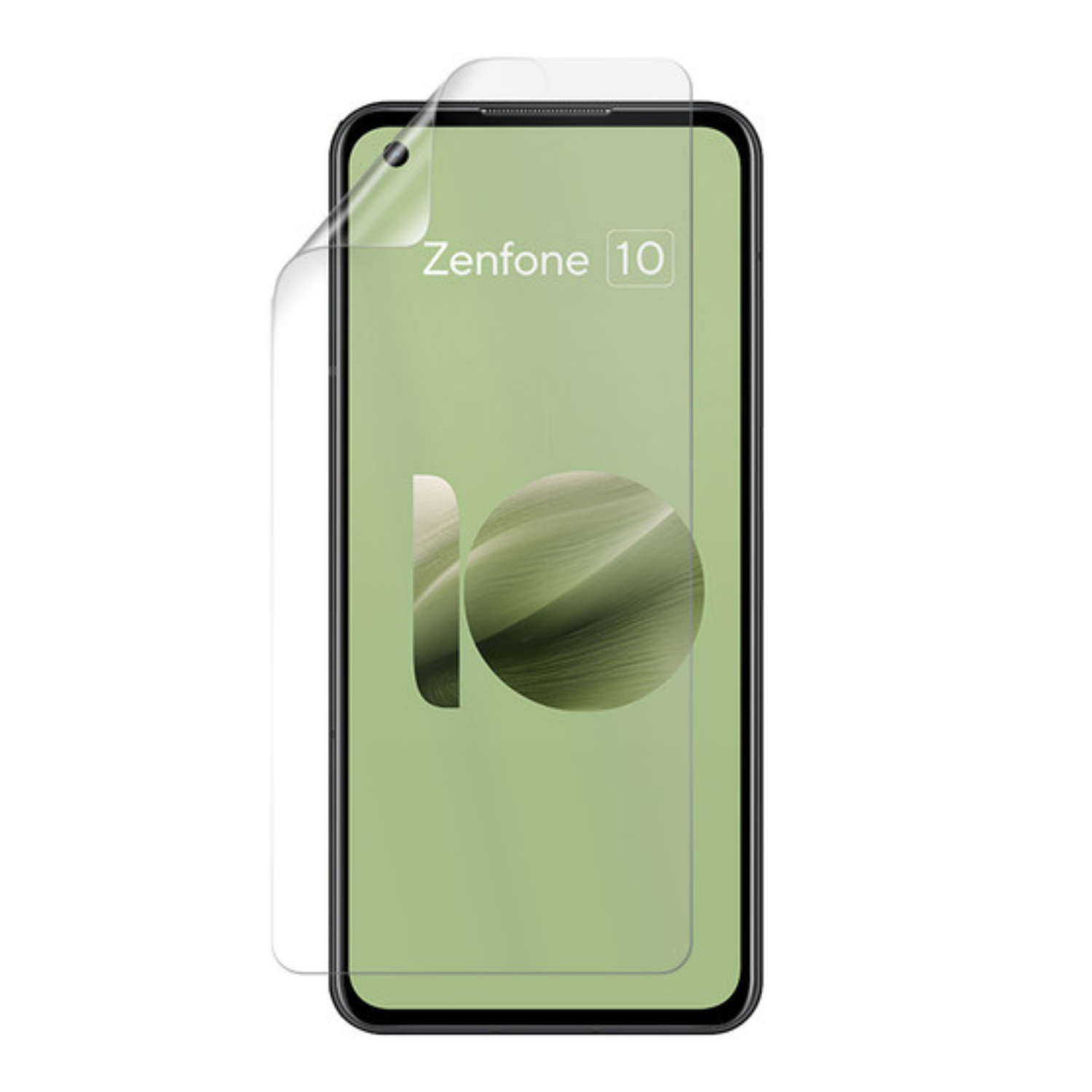 Pair of 9eight5 Hydrogel Screen Protectors for Asus Zenfone 10, showing clear, flexible protective layers for smartphone screens.