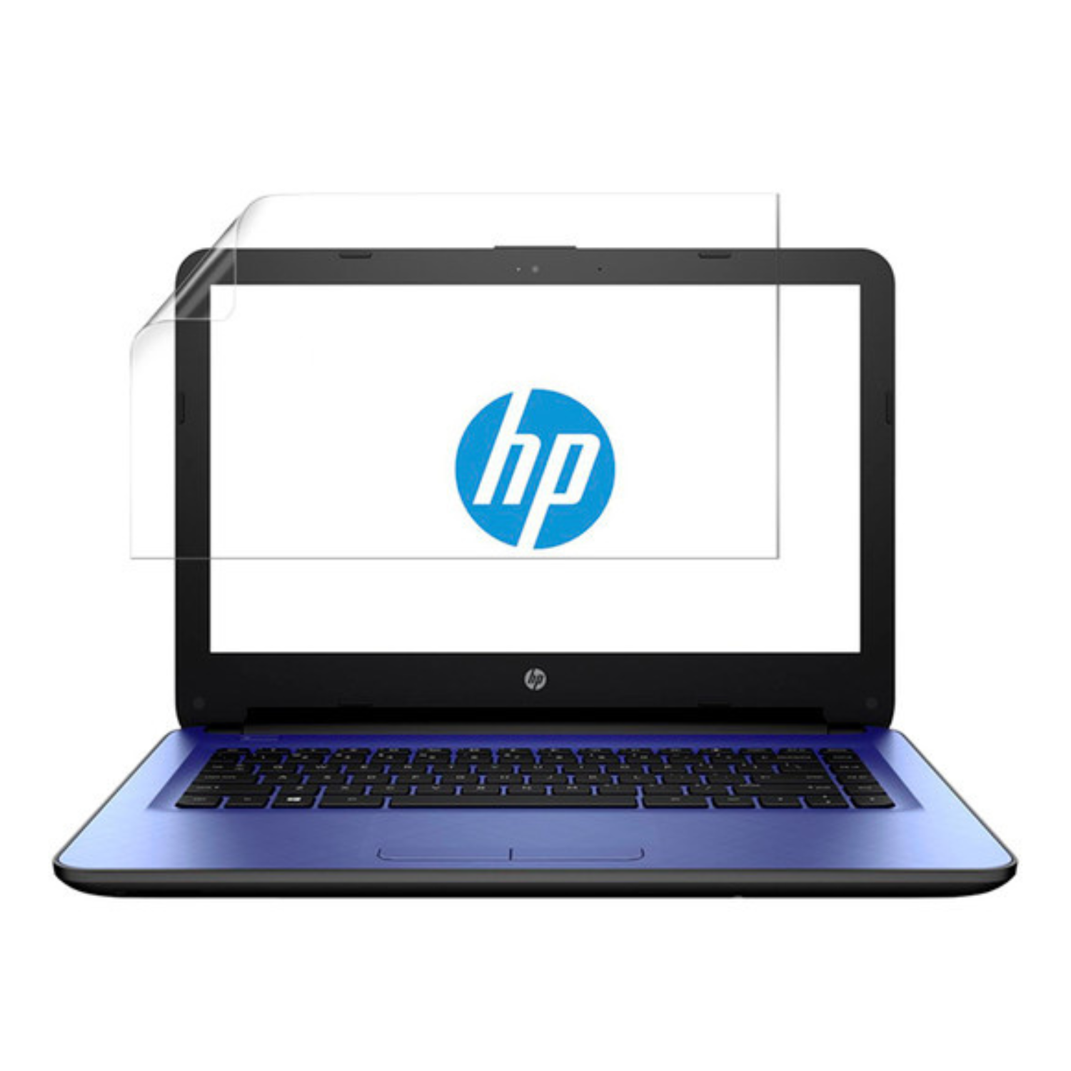 Pair of 9eight5 Hydrogel Screen Protectors for HP 14T laptop, showing clear, flexible screen protection with easy application.