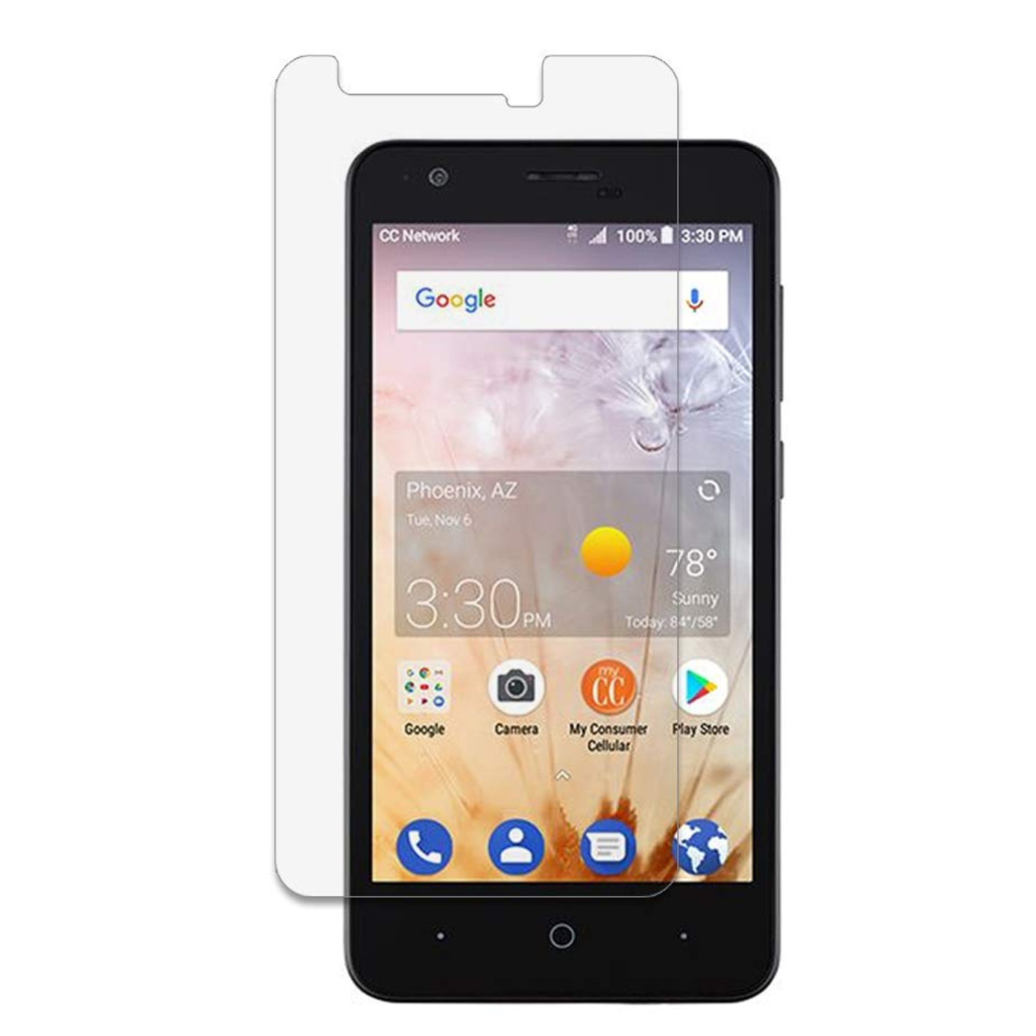 Two 9eight5 hydrogel screen protectors for ZTE Avid 559 smartphone, shown in clear packaging with protective film.