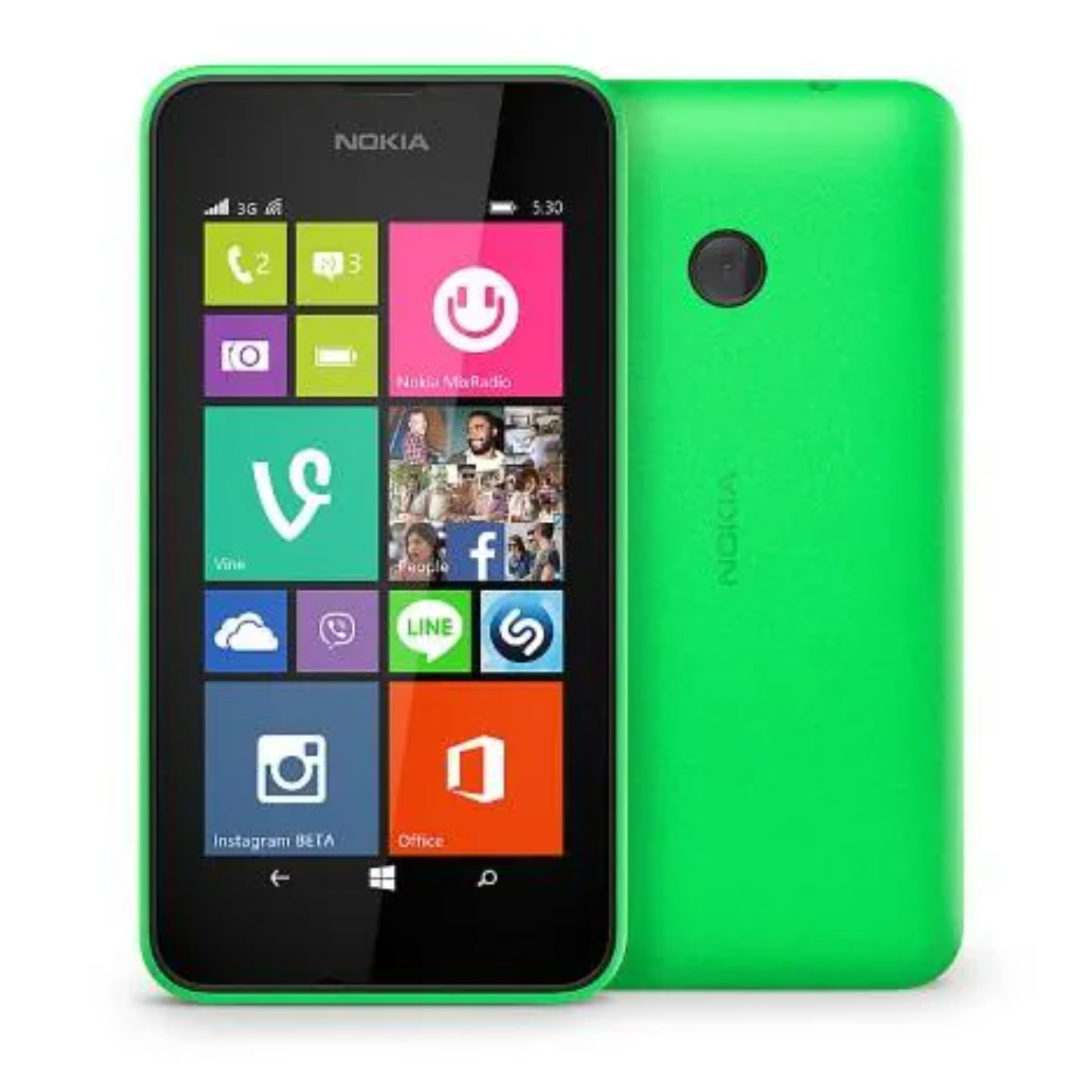 Two clear hydrogel screen protectors for Nokia Lumia 530 by 9eight5, shown in a close-up image of the transparent film.