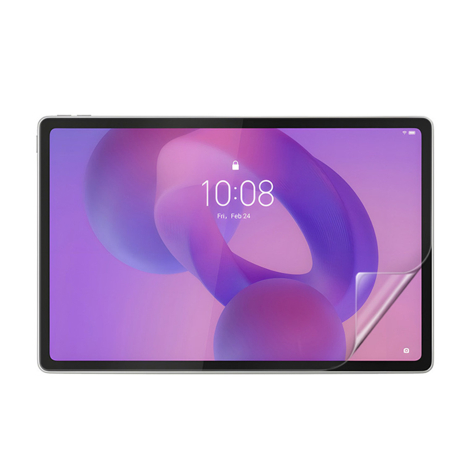 Hydrogel screen protector for Lenovo Idea Tab Plus by 9eight5, showing the clear film covering the tablet screen.