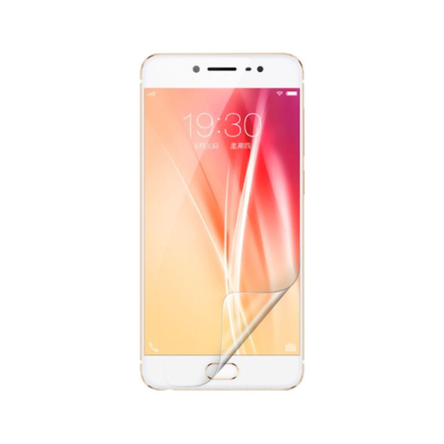 9eight5 hydrogel screen protector for Vivo X7, pack of 2, showing clear, flexible protective film on a smartphone screen.