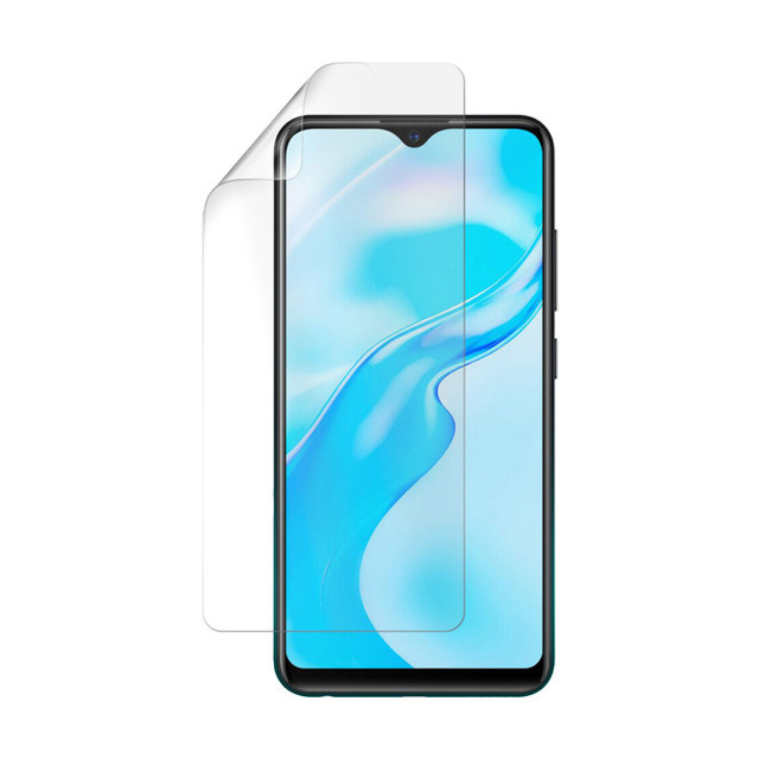 Two 9eight5 hydrogel screen protectors for Vivo Y1s, clear protective film covering the phone screen in the image.