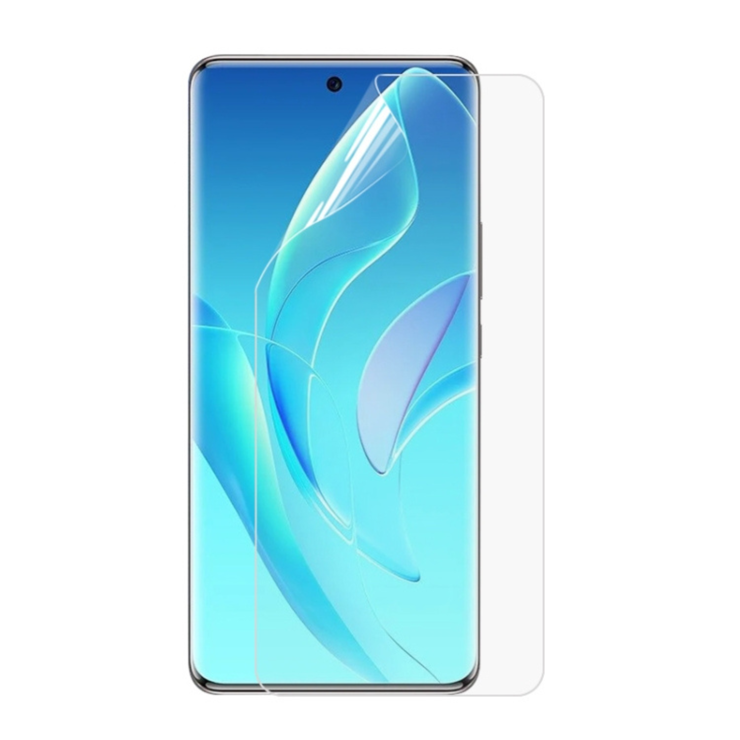 Hydrogel screen protector for Honor 60 smartphone, clear and flexible, by 9eight5, protecting the screen from scratches and impacts.
