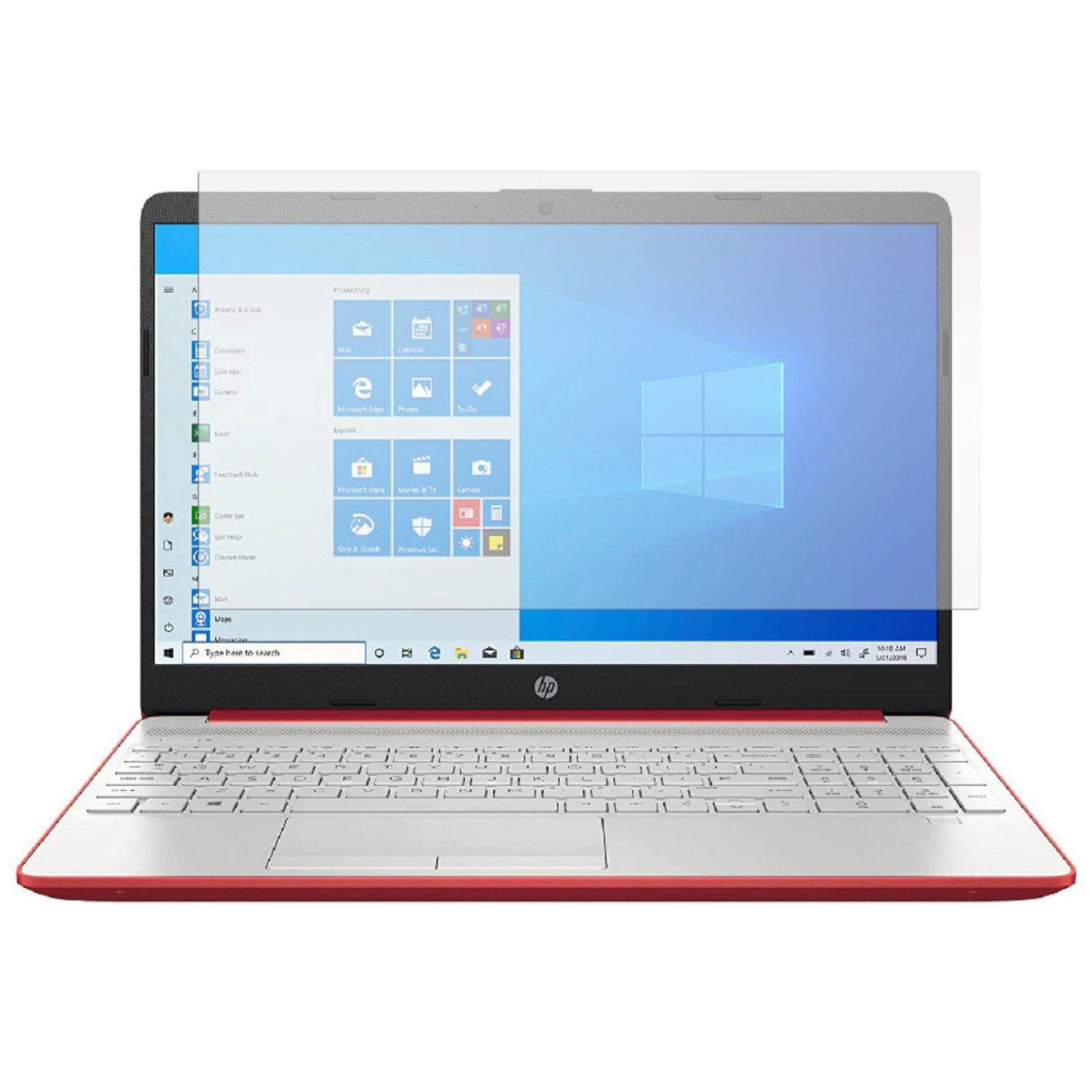 Hydrogel screen protector for HP 15 DW0000 laptop, transparent and flexible, by 9eight5, designed to protect the screen from scratches.
