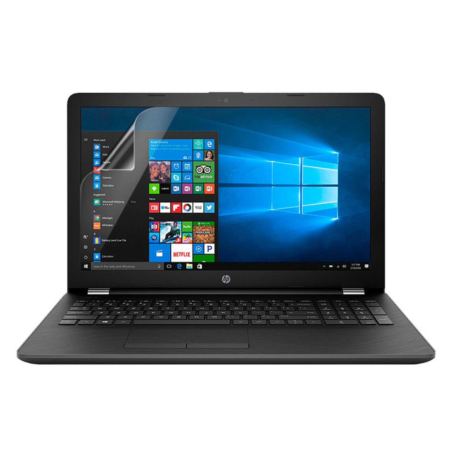 Two 9eight5 hydrogel screen protectors for HP 15 BW039NA laptops, showing clear, flexible protection in the product image.
