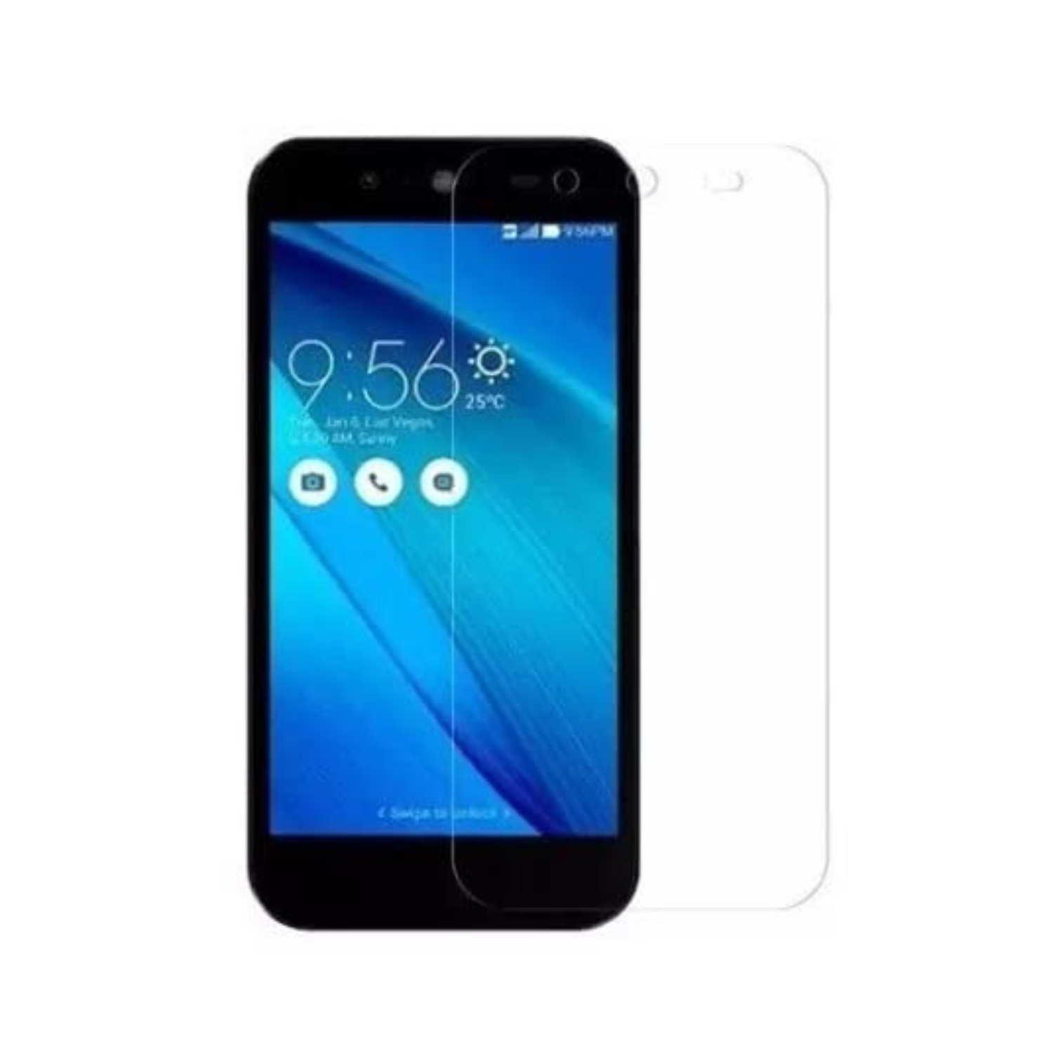 9eight5 Hydrogel screen protector for Asus Live G500TG, showing a clear, flexible film covering the device's screen.