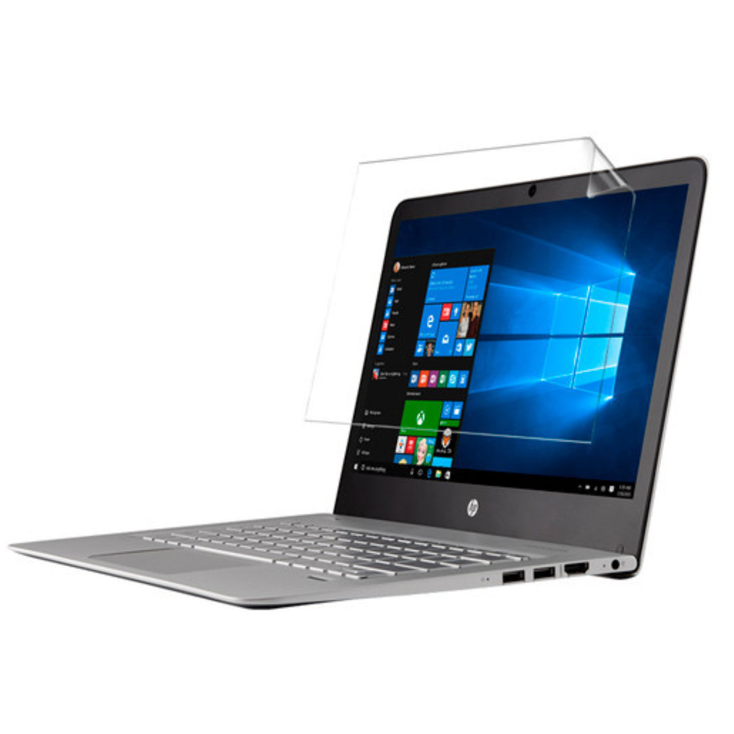 Pack of 2 9eight5 hydrogel screen protectors for HP Envy 13 AD013NA laptop, showing clear, flexible film covers for screen protection.