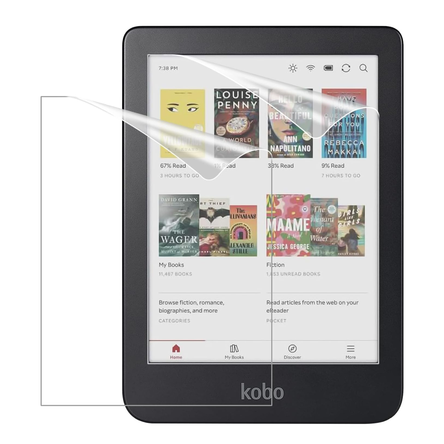 Hydrogel Screen Protector for Kobo Clara BW (Pack of 2) 9eight5
