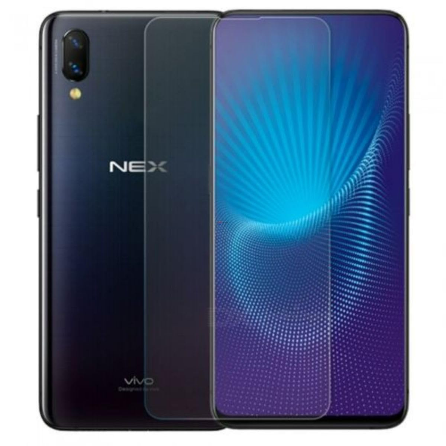 Two clear hydrogel screen protectors for Vivo NEX S by 9eight5, shown in the image.