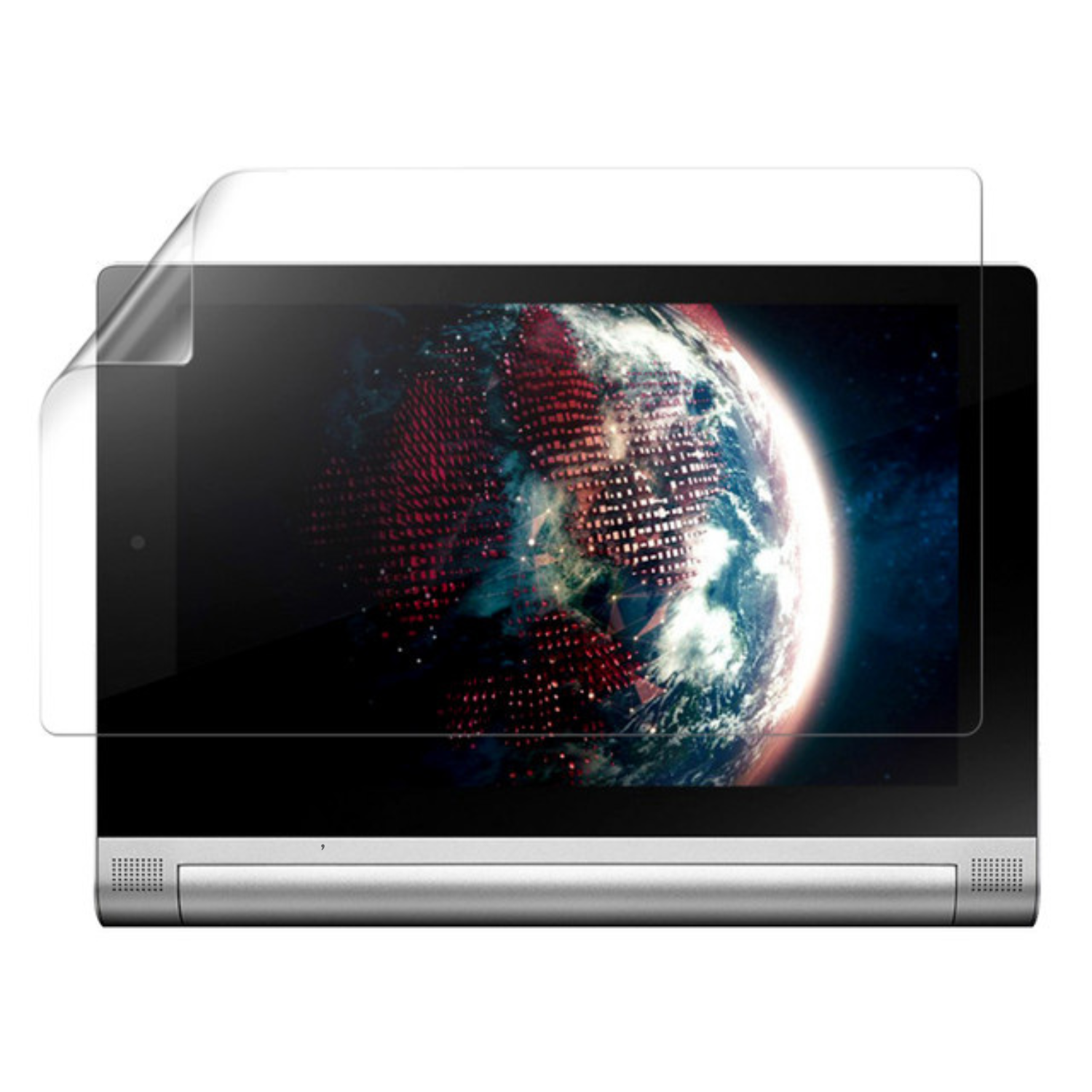 Hydrogel screen protector for Lenovo Yoga Tablet 2 8 by 9eight5, showing it applied to the tablet screen.