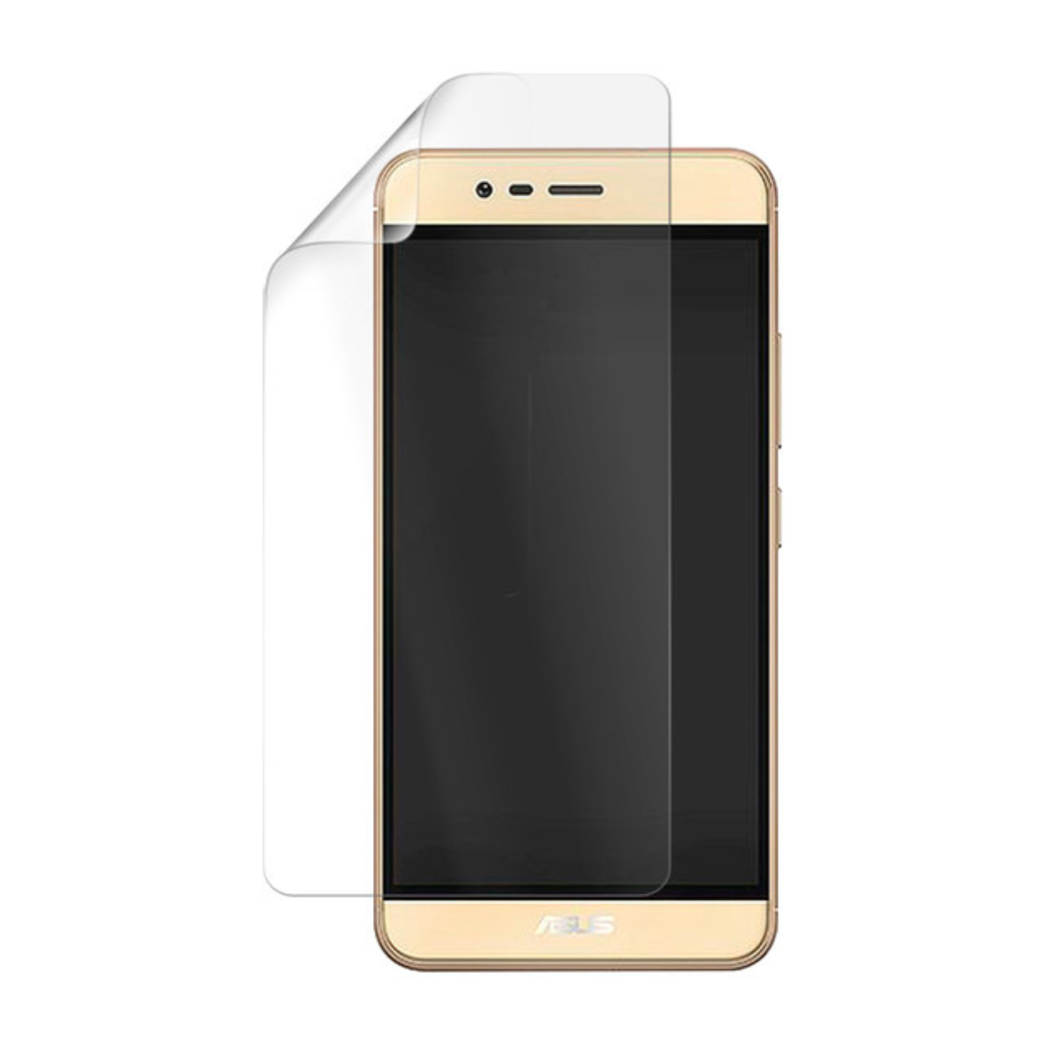 Hydrogel screen protector for Asus Zenfone 3s Max ZC521TL by 9eight5, showing the transparent film fitting over the phone screen.