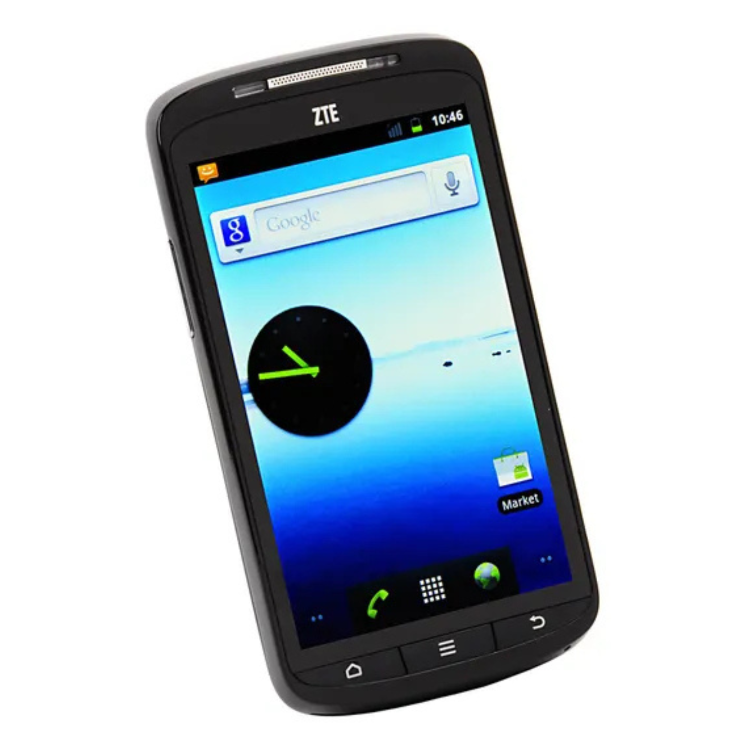 Two clear hydrogel screen protectors for ZTE Skate smartphones, branded 9eight5, shown in the image.